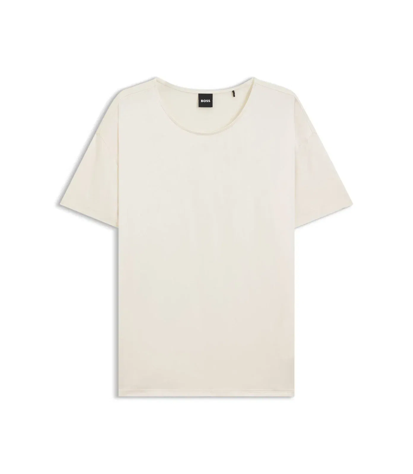 Boss Regular Fit T-Shirt With Stretch Silk Front White Women's