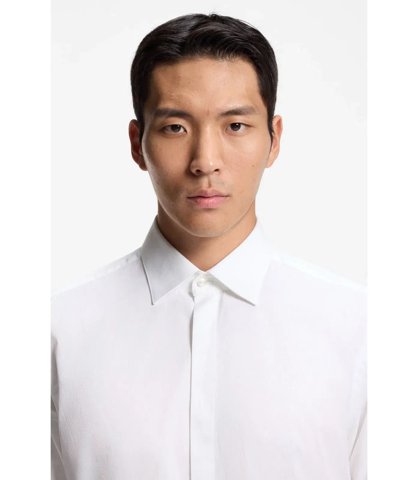 Boss Regular Fit Shirt In Italian Monogrammed Cotton White