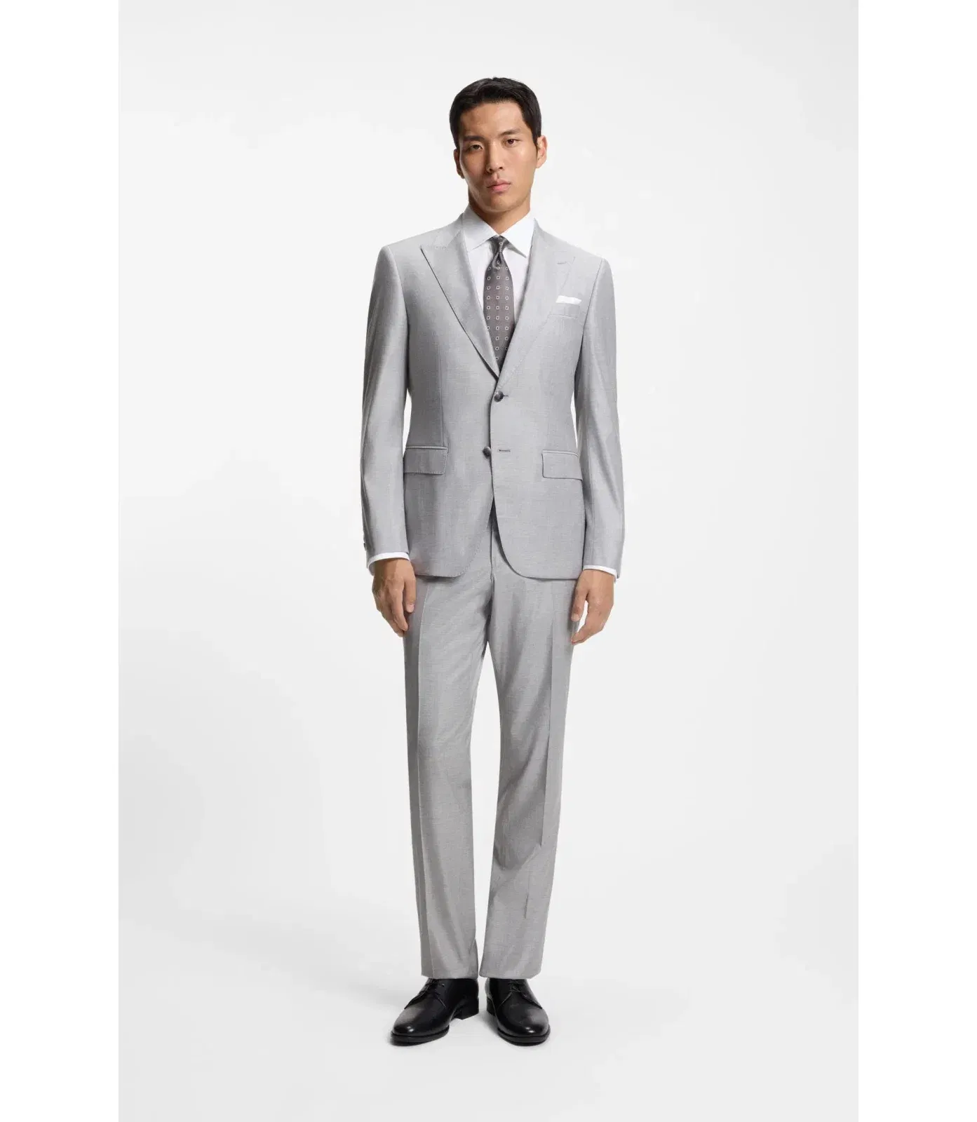 Boss Regular Fit Shirt In Italian Monogrammed Cotton White