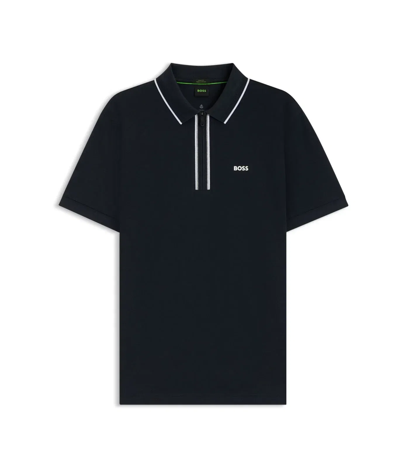 Boss Quick Dry Polo Shirt In Stretch Cotton Dark Blue