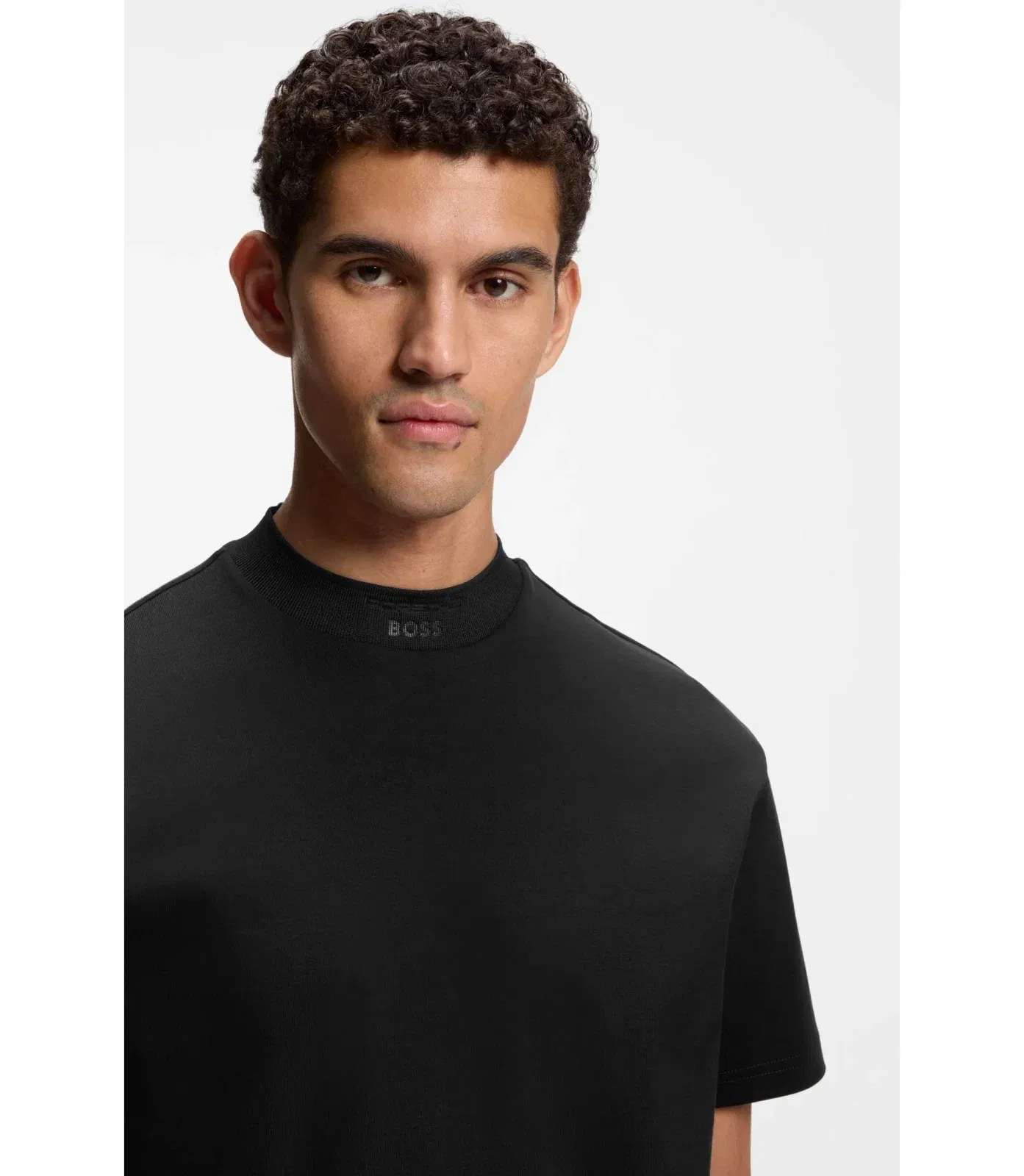 Boss Porsche X Boss Relaxed Fit T Shirt With Logo Collar Black