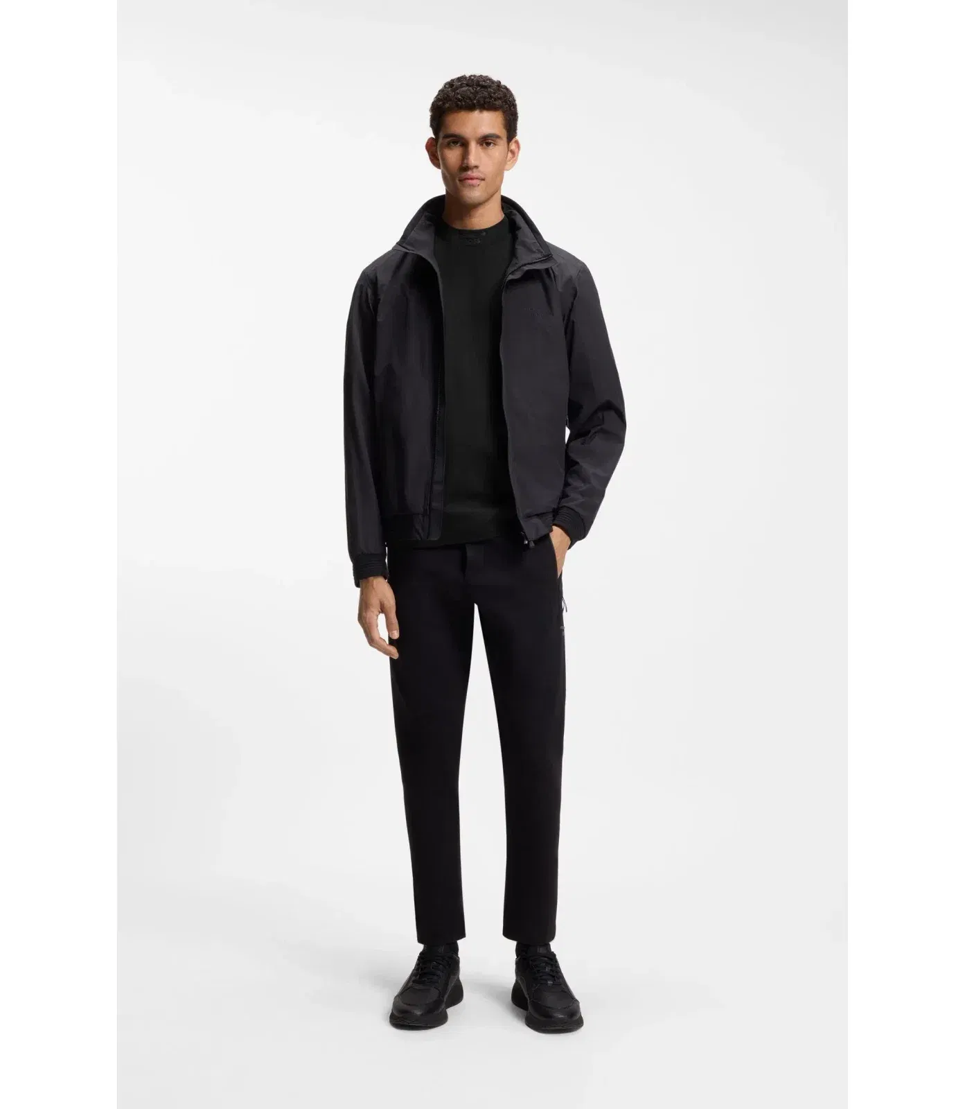 Boss Porsche X Boss Relaxed Fit T Shirt With Logo Collar Black