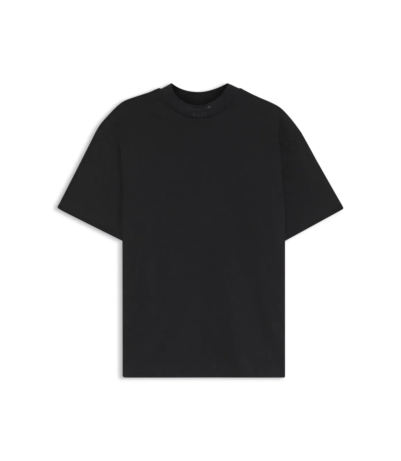 Boss Porsche X Boss Relaxed Fit T Shirt With Logo Collar Black