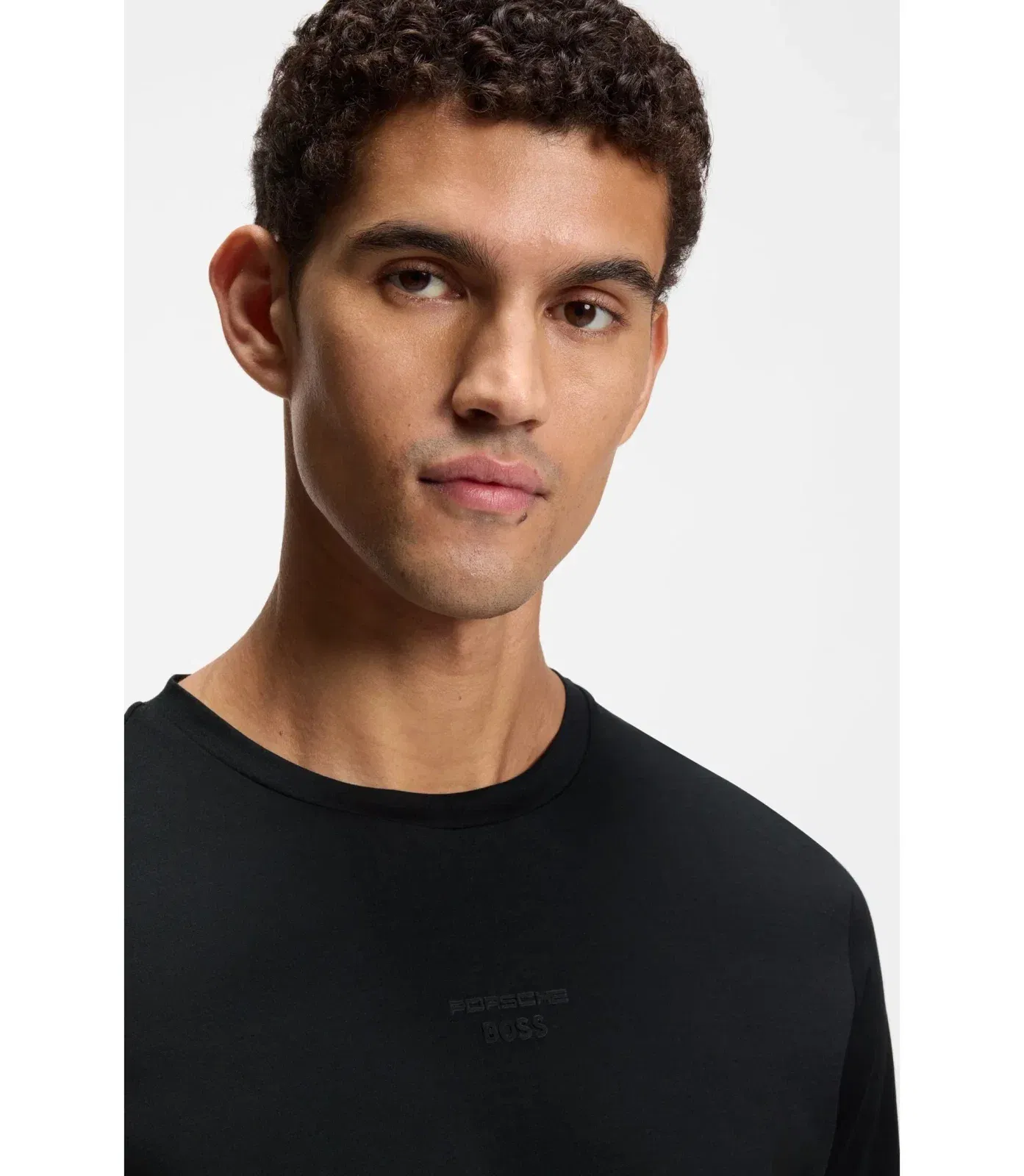 Boss Porsche X Boss Mercerized Cotton T Shirt With Rear Graphics Black