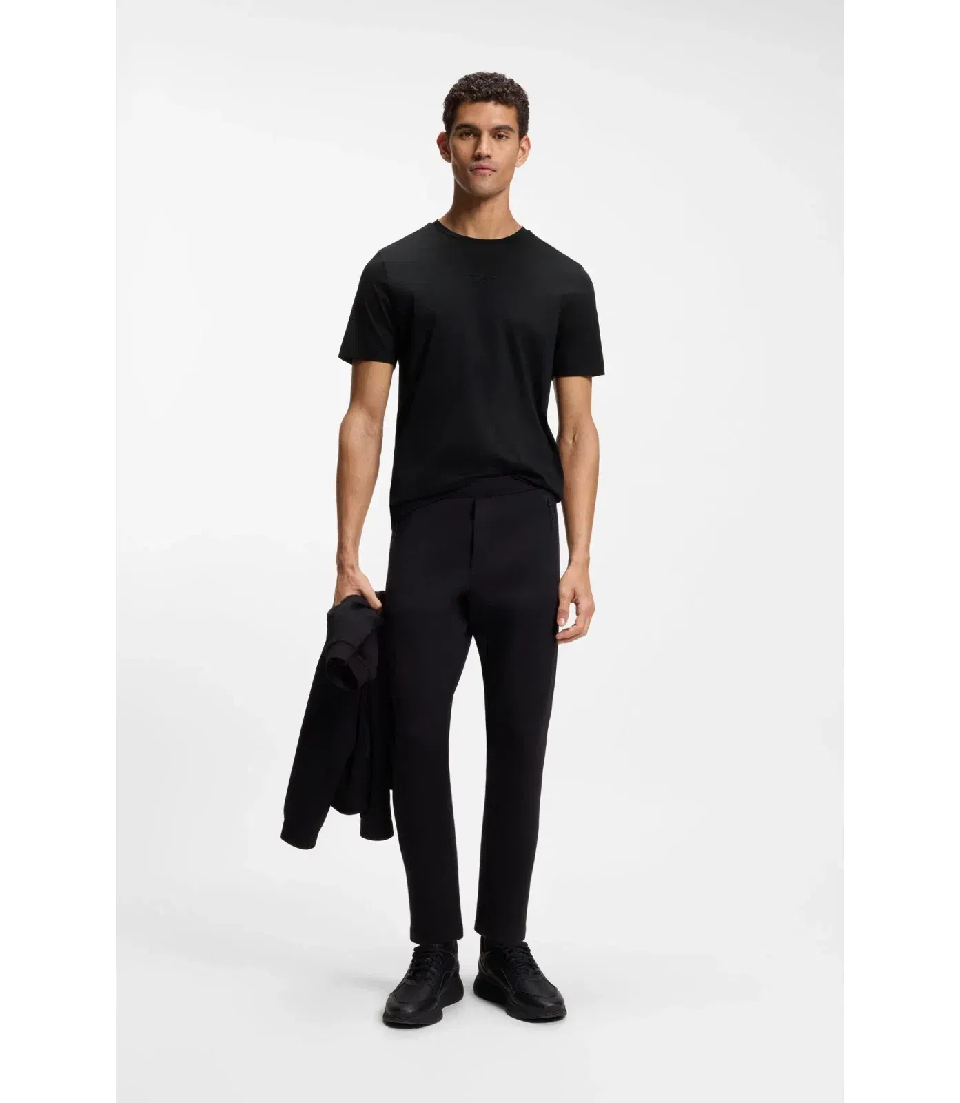Boss Porsche X Boss Mercerized Cotton T Shirt With Rear Graphics Black