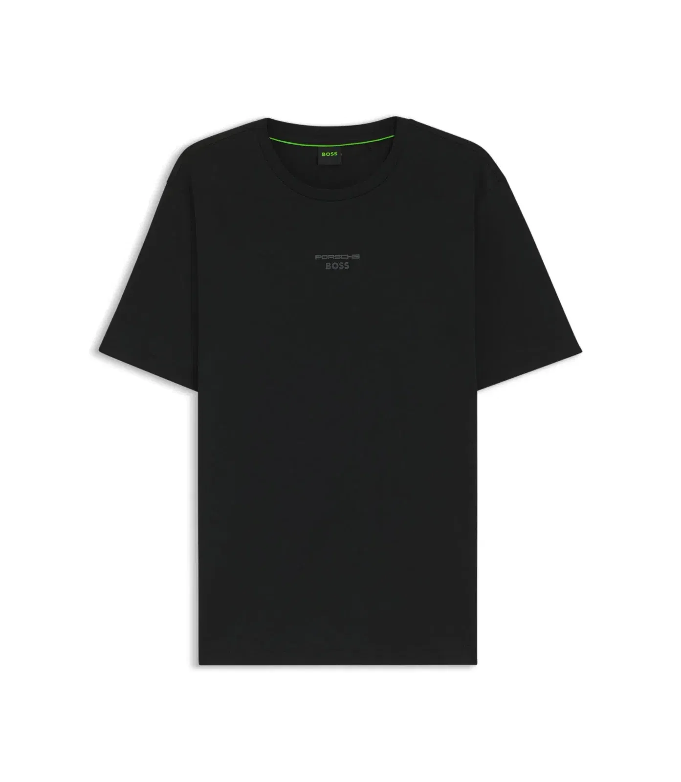 Boss Porsche X Boss Mercerized Cotton T Shirt With Rear Graphics Black