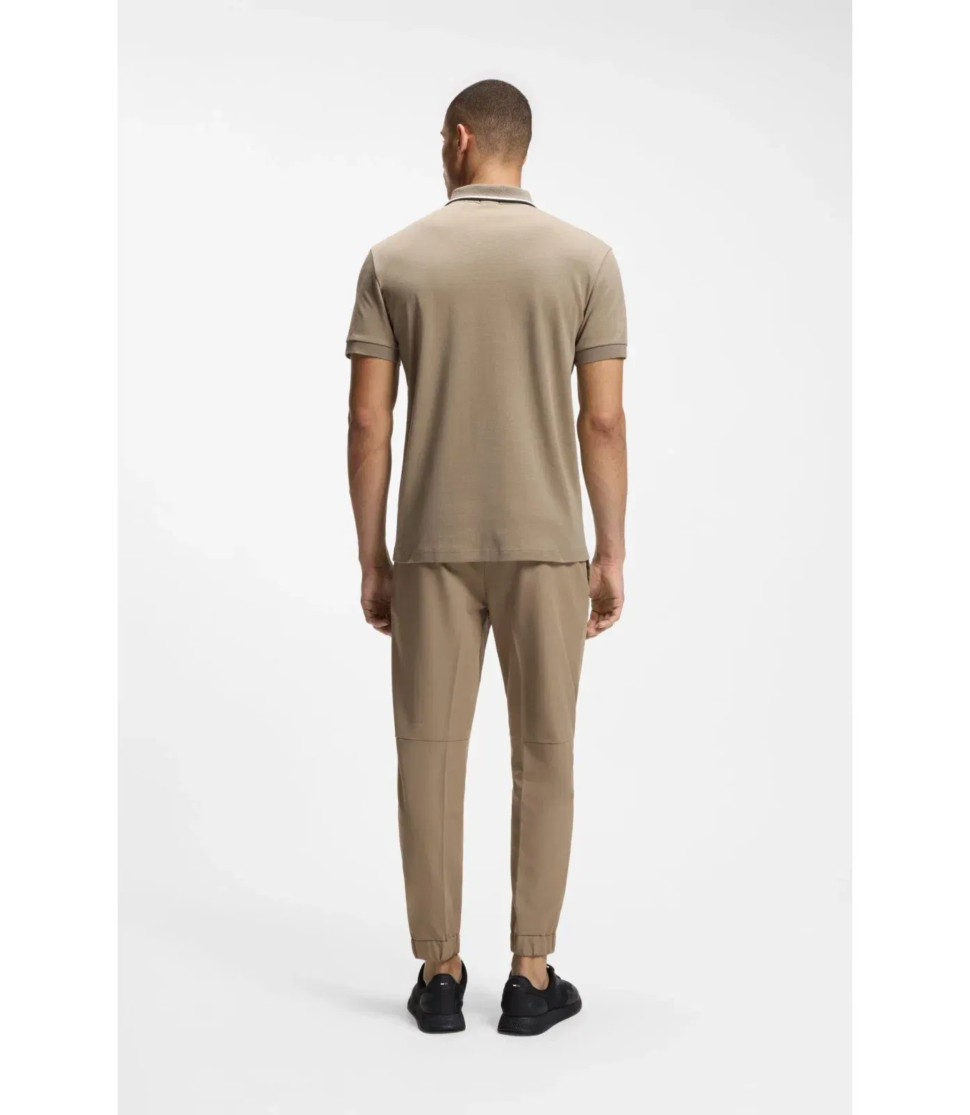 Boss Paddy Slim Fit Polo Shirt In Interlock Cotton Light Green