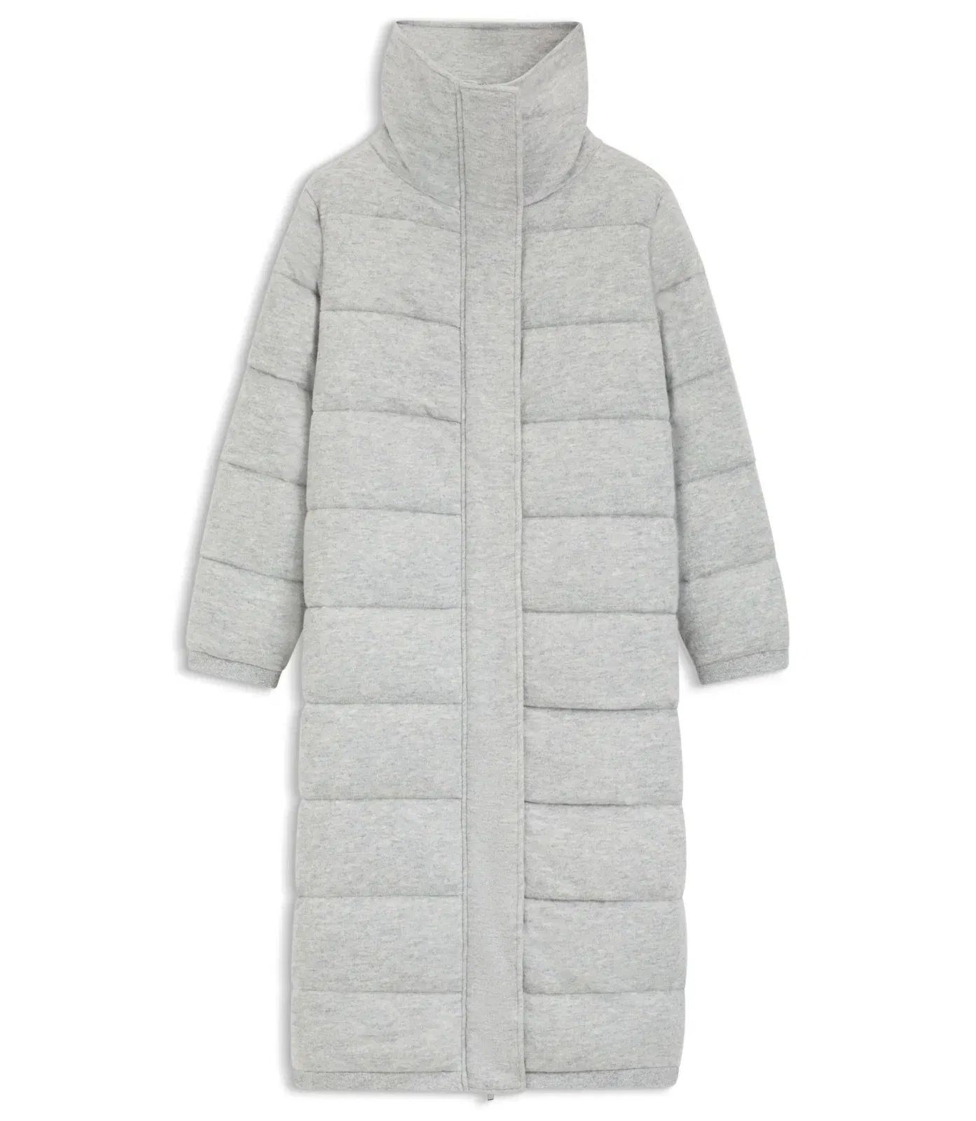 Boss Padded Coat In Virgin Wool And Cashmere Light Grey Women's