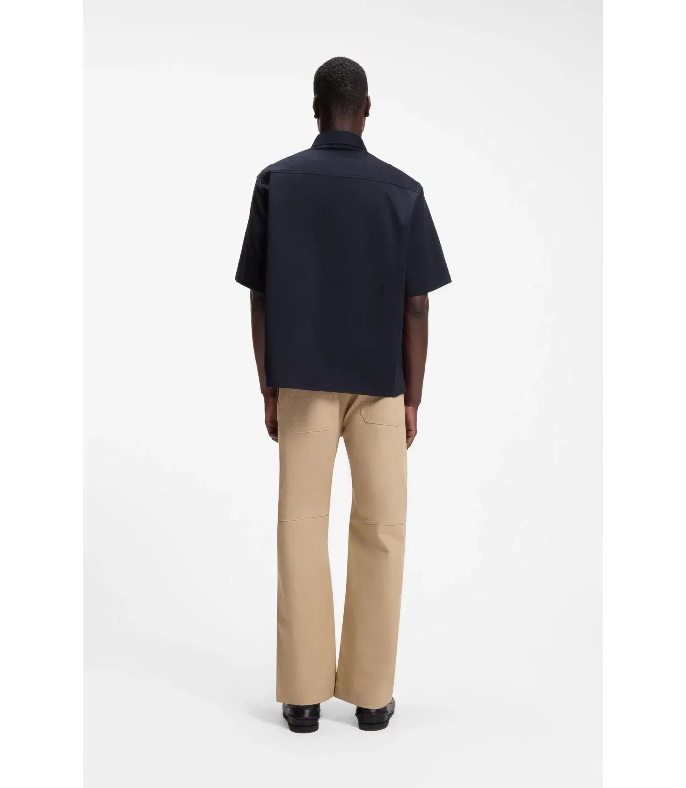 Hugo Oversize Fit Shirt In Cotton Twill Dark Blue
