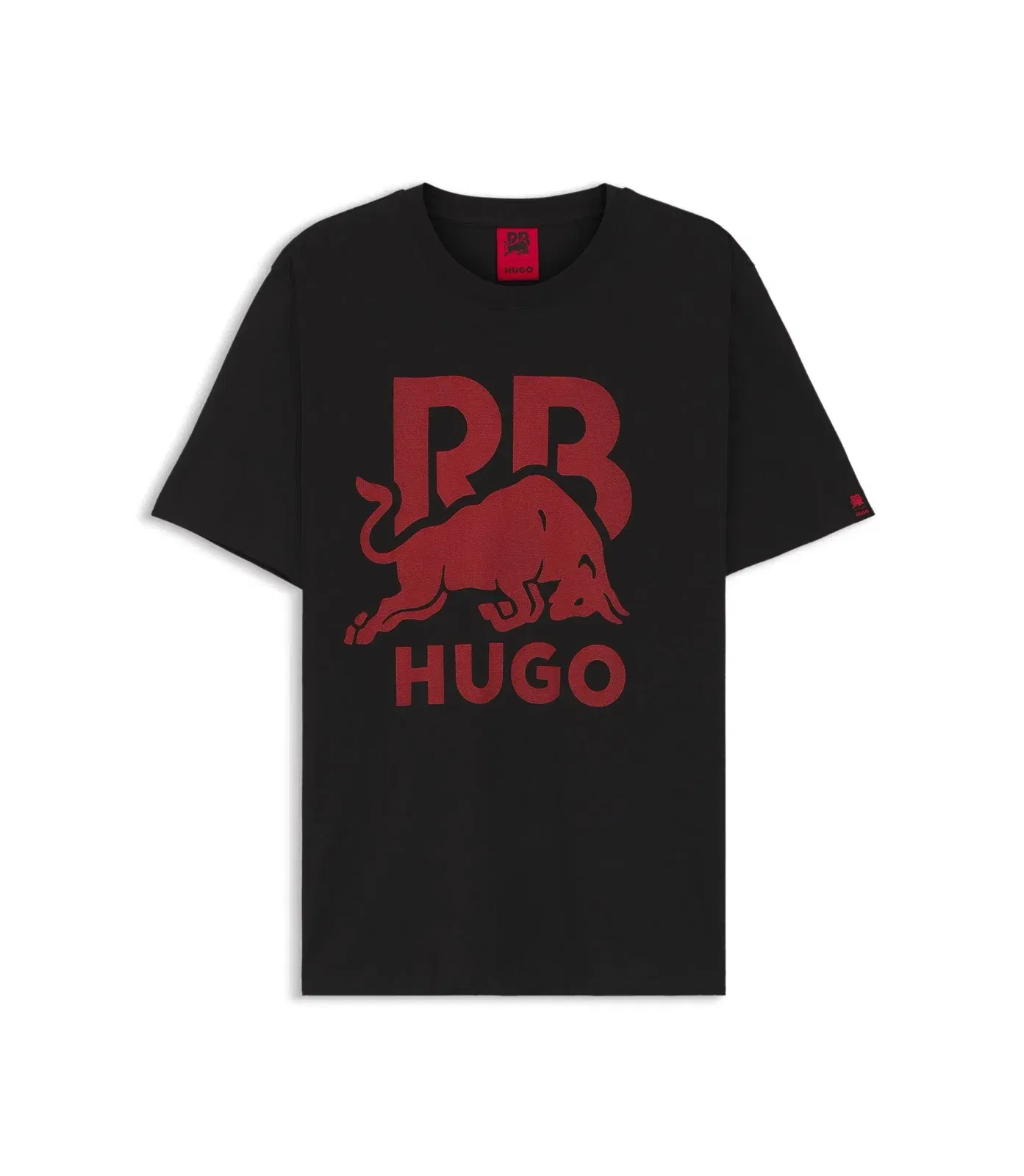 Hugo X Rb Cotton T Shirt With Bull Motif Black