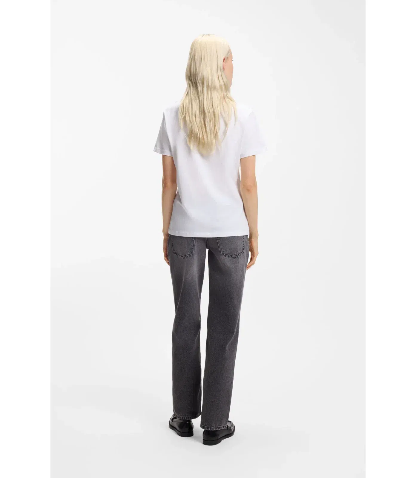 Hugo Heart Logo T-Shirt In Cotton Jersey White Women's
