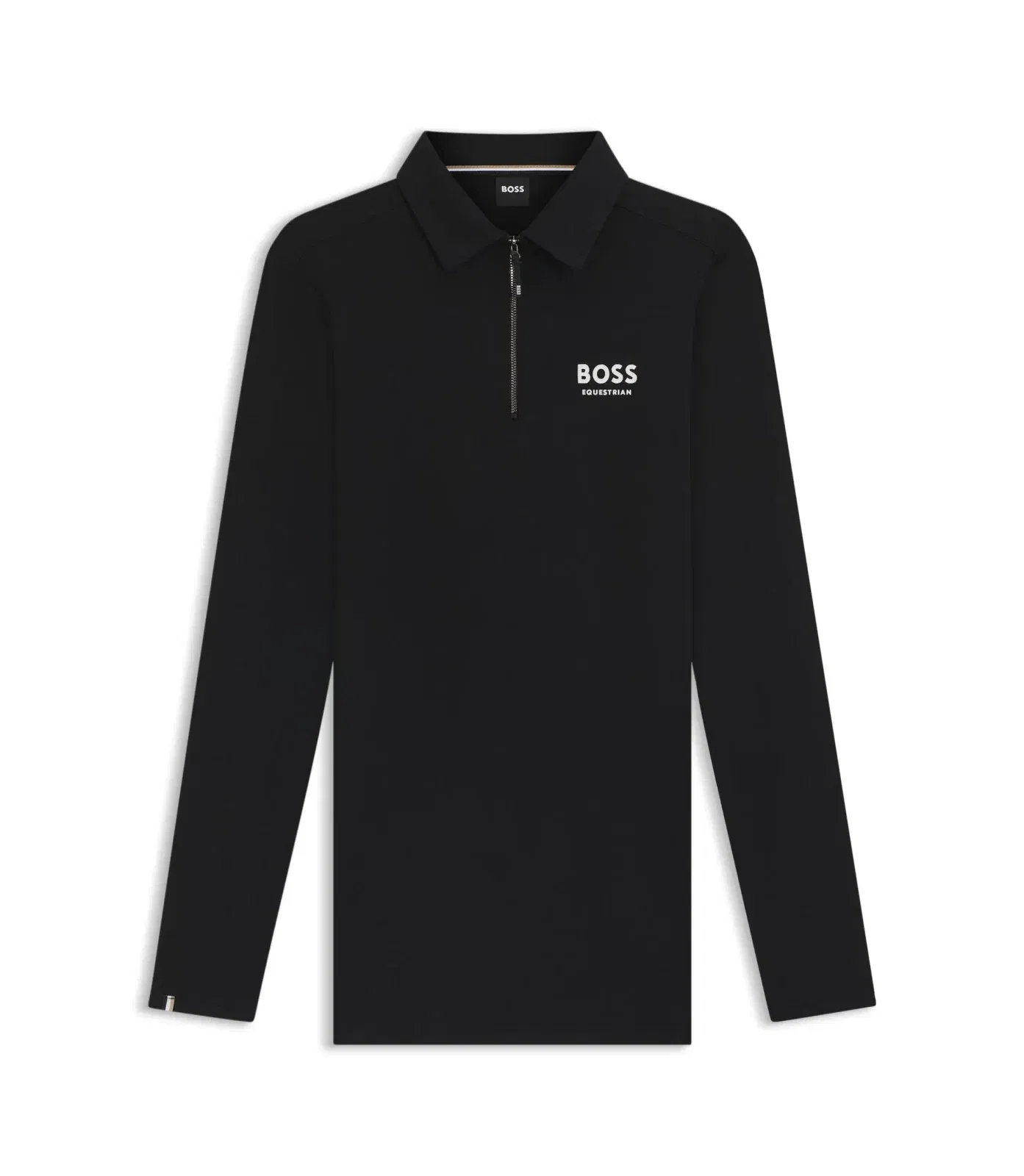 Boss Equestrian Training Polo Shirt In Power Stretch Material Black