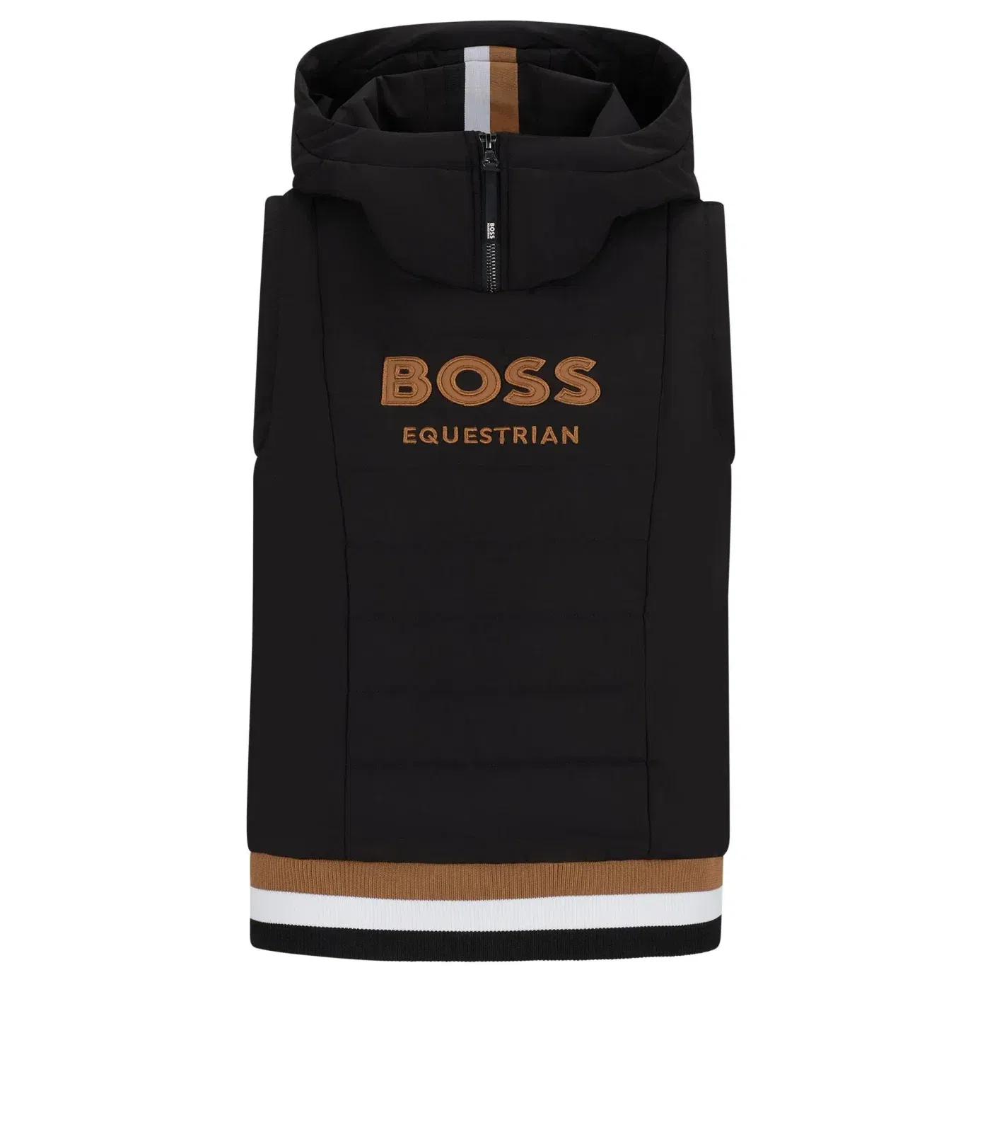 Boss Equestrian Sleeveless Hoodie With Embroidered Logo Black Women's