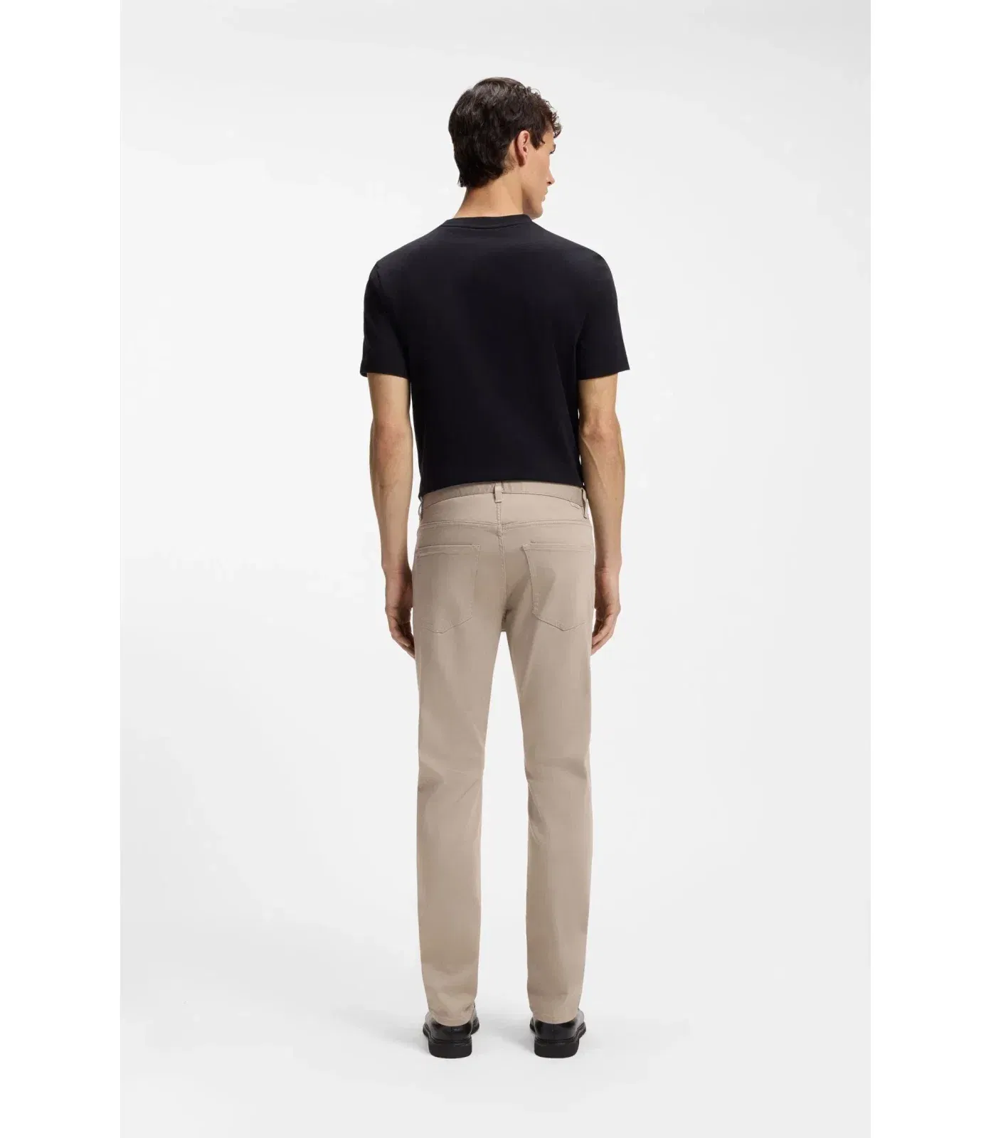 Boss Delaware Slim Fit Trousers In Fade Resistant Twill Light Brown