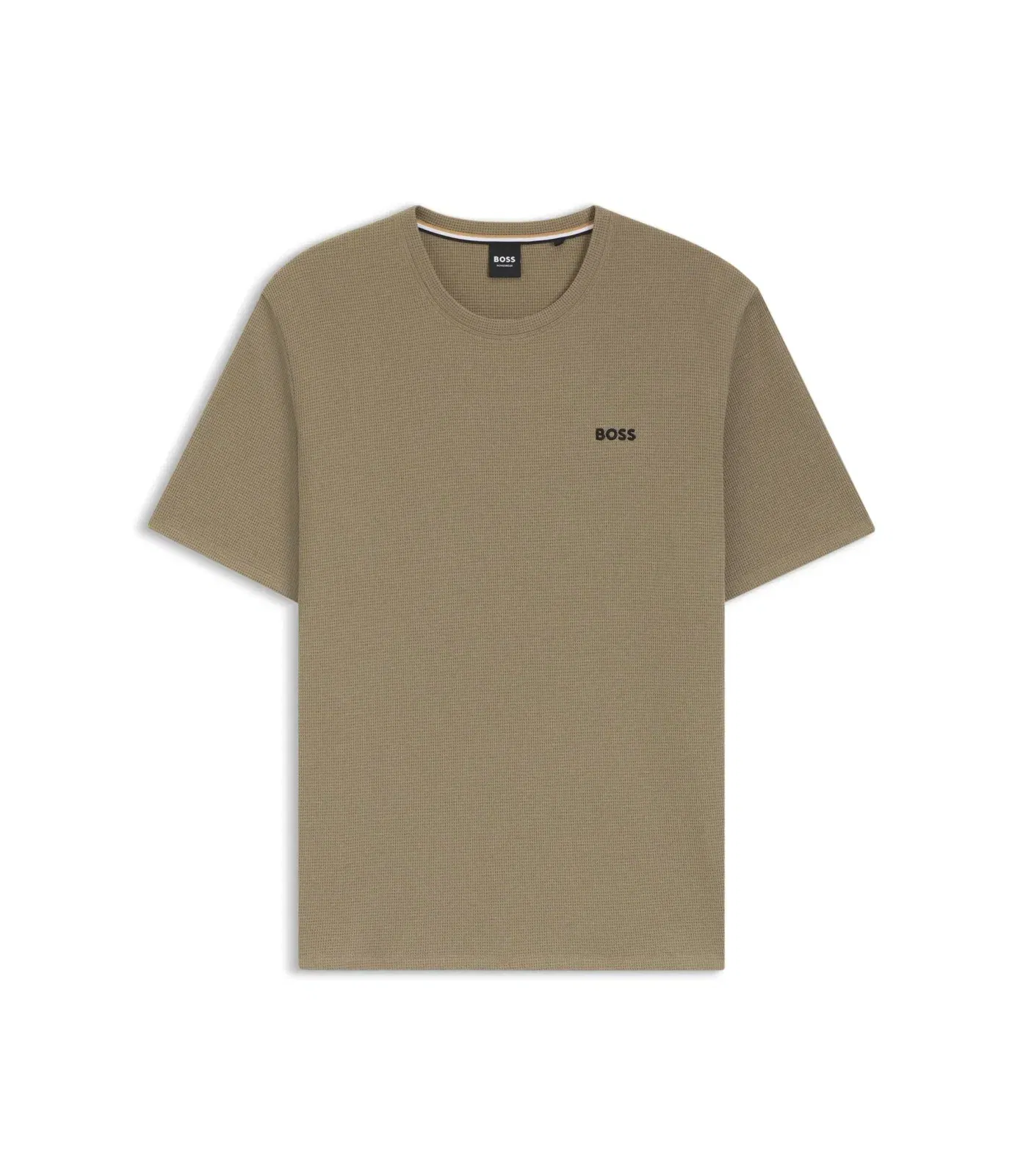 Boss Cotton Blend Pajama T-Shirt With Embroidered Logo Light Brown
