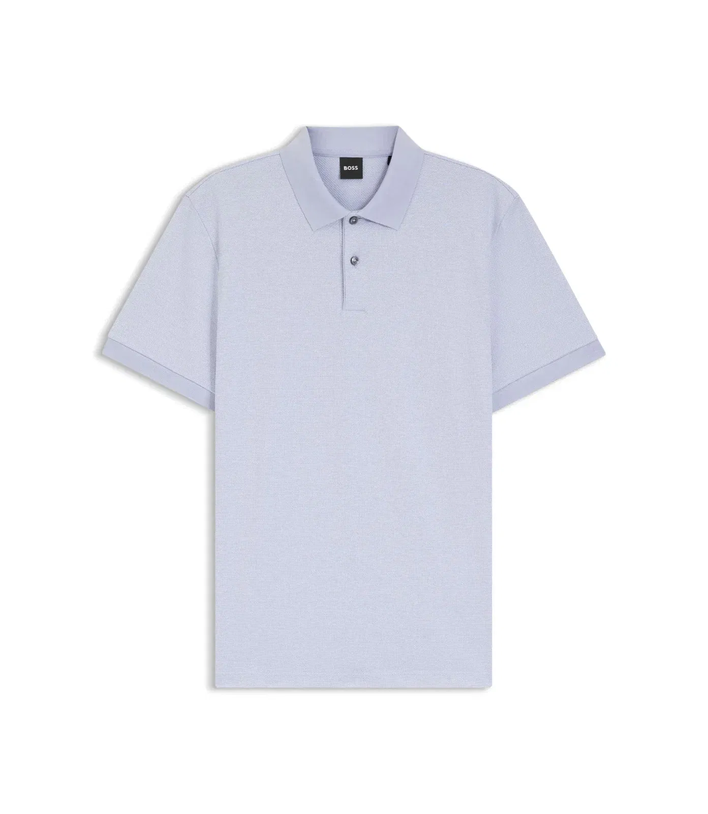 Boss Bubble Structure Polo Shirt In Cotton Light Purple