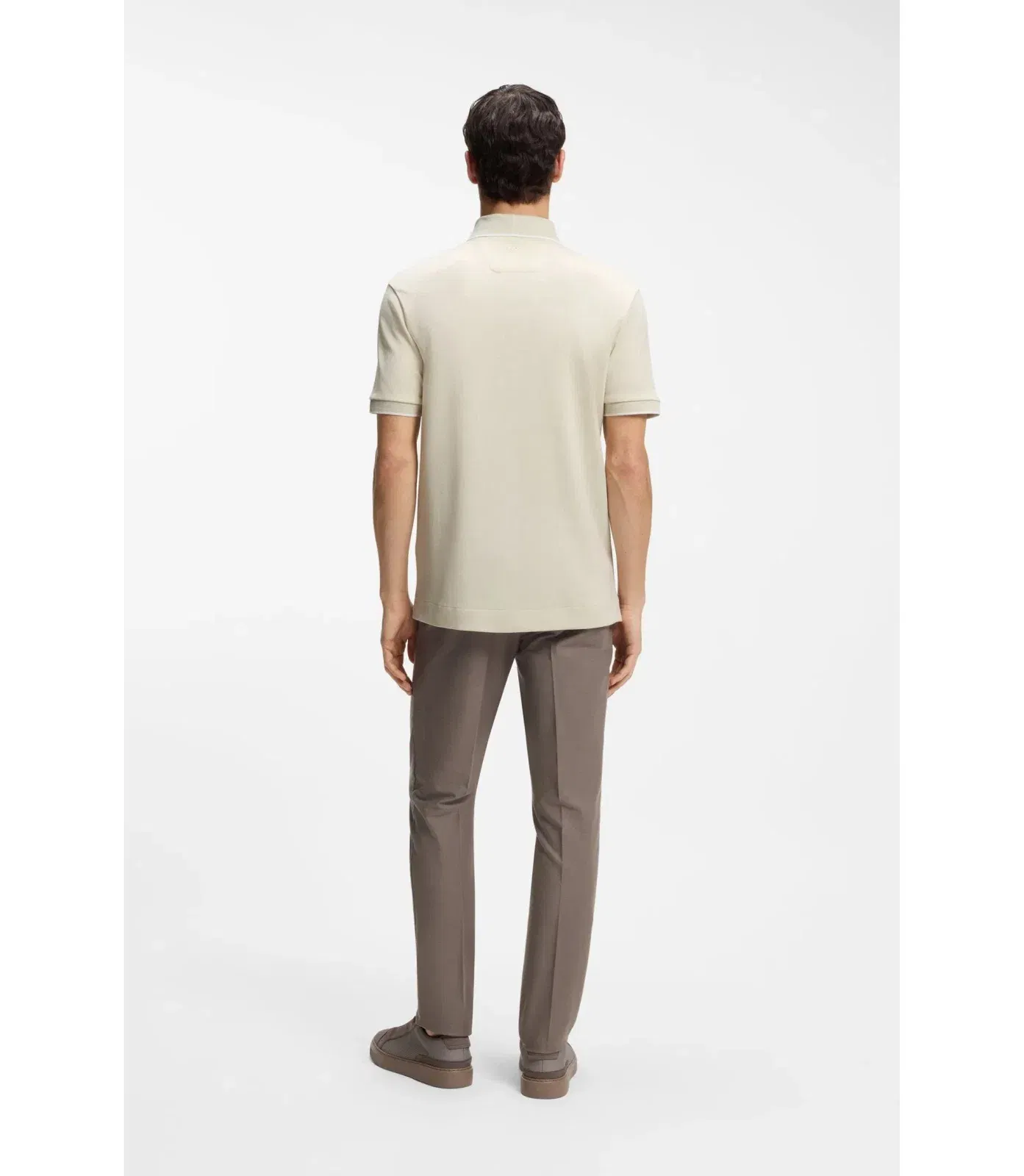 Boss X Aston Martin Polo Shirt In Wool Cotton Piqu White