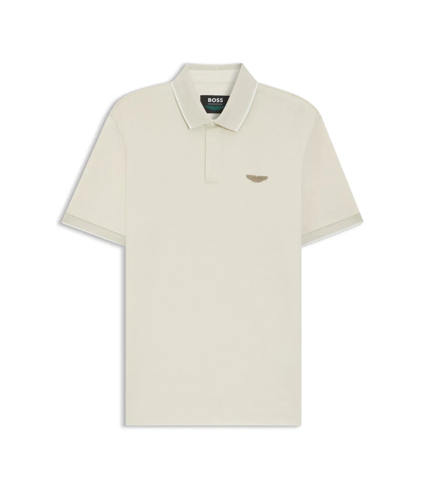 Boss X Aston Martin Polo Shirt In Wool Cotton Piqu White