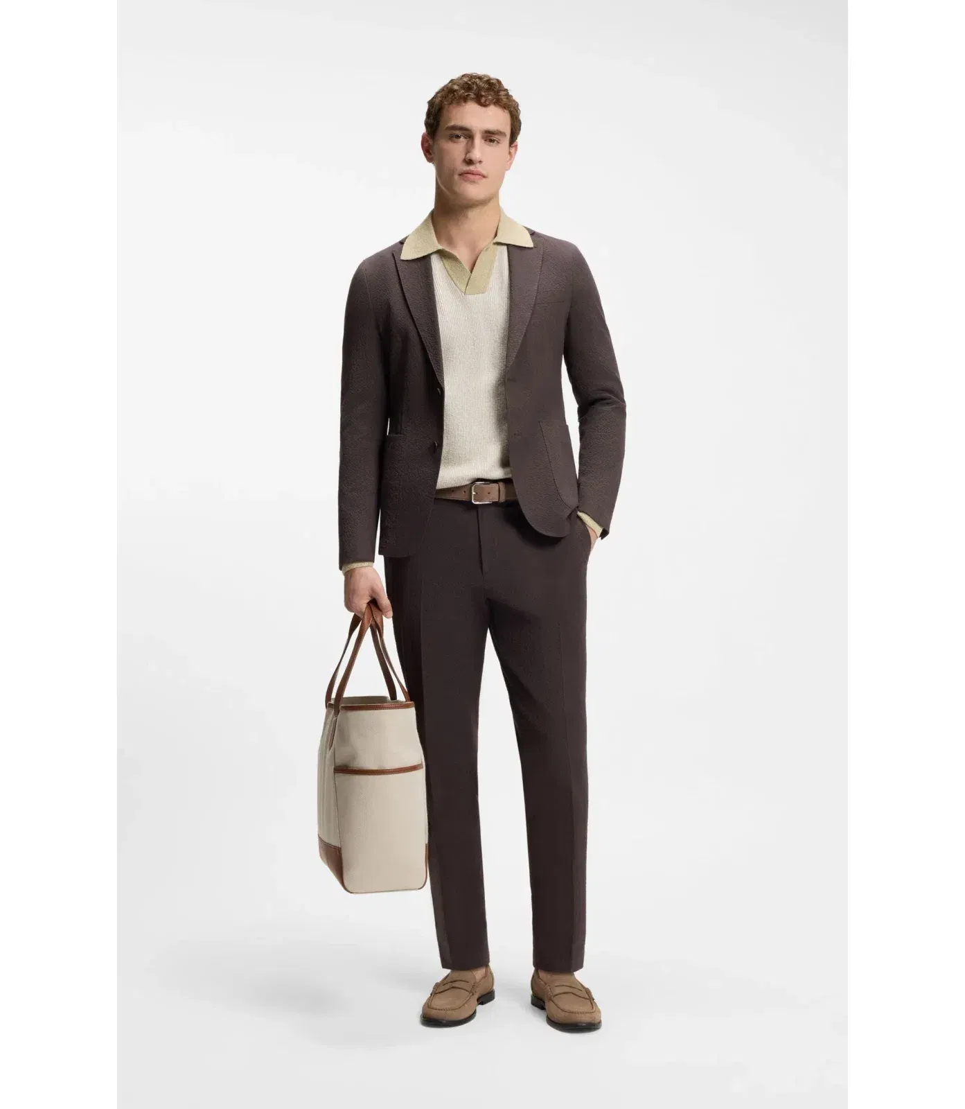 Boss Selected By Shohei Ohtani Cotton Blend Sweater Light Beige