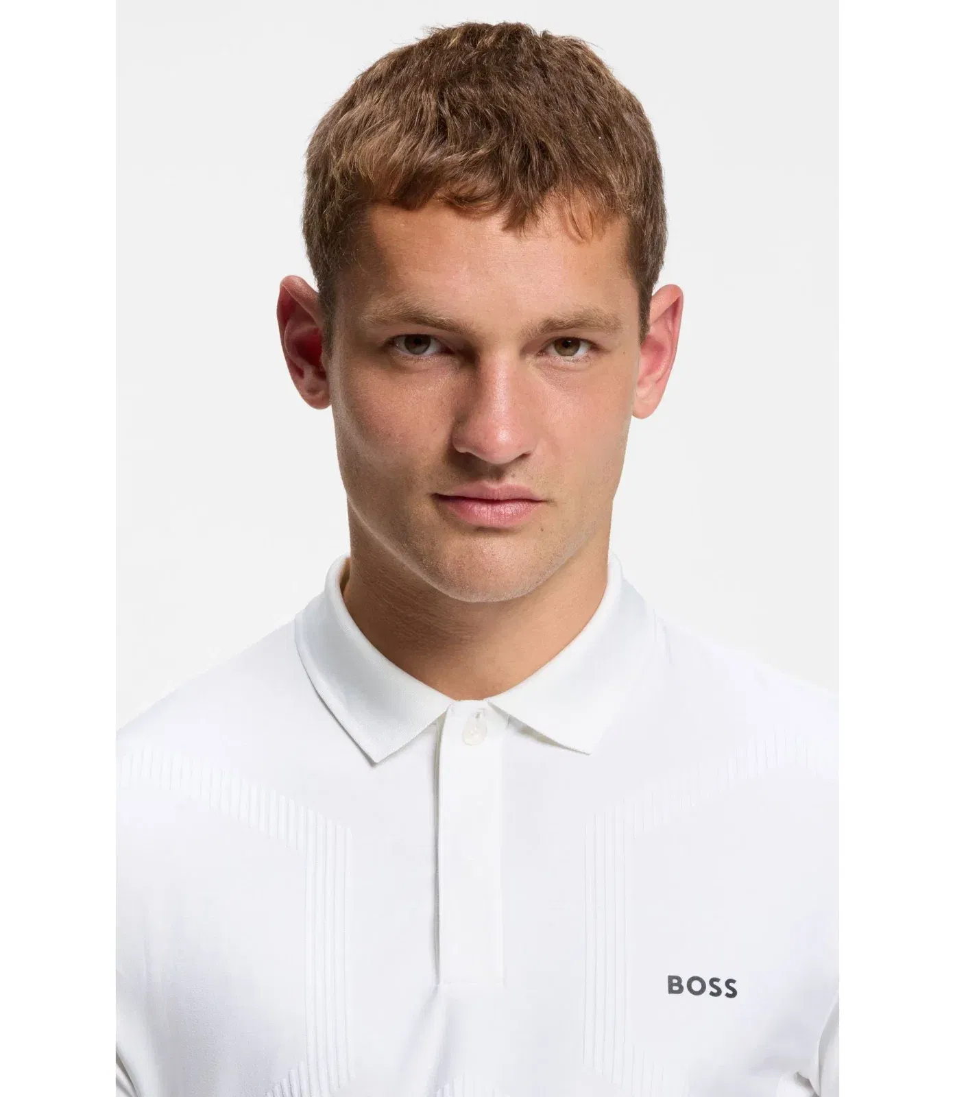 Boss Bodymap Detail Polo Shirt With Quick Dry Performance White