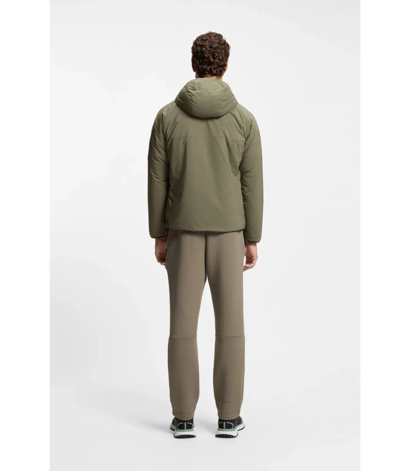 Boss Adjustable Hem Jacket With Water Repellent Finish Khaki