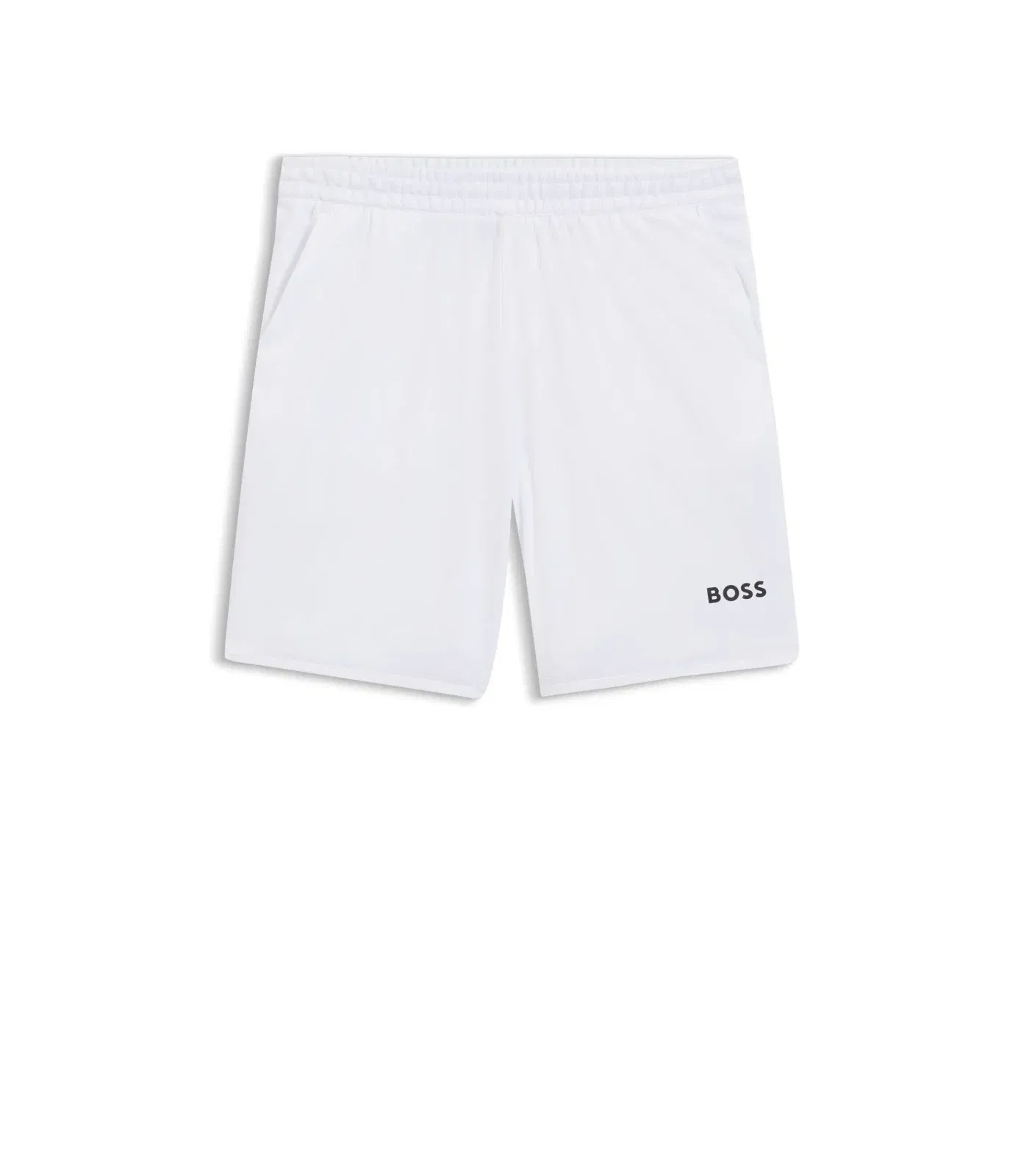 Boss Active Stretch Shorts In Quick Dry Fabric White