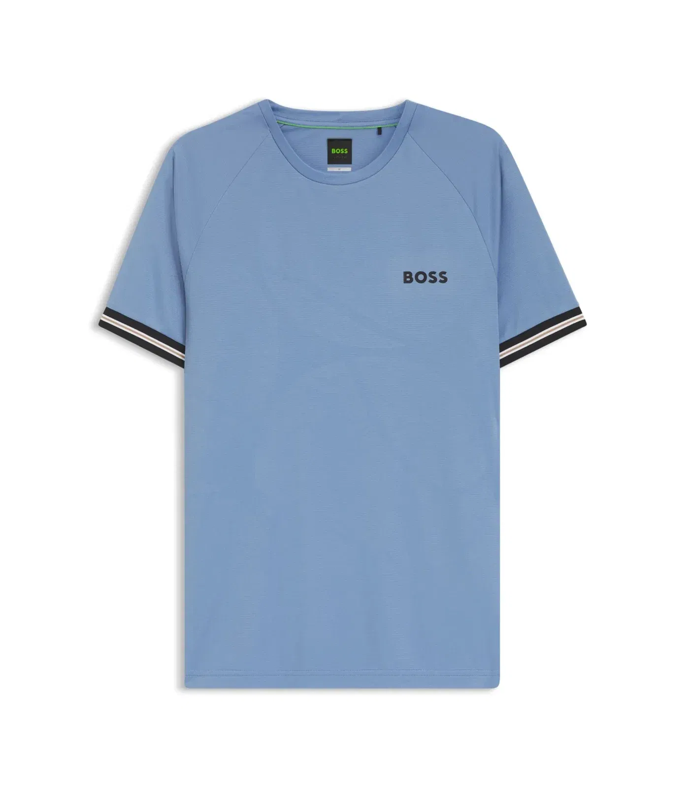 Boss Active Slim Fit T-Shirt With Tennis Ball Embossing Light Blue