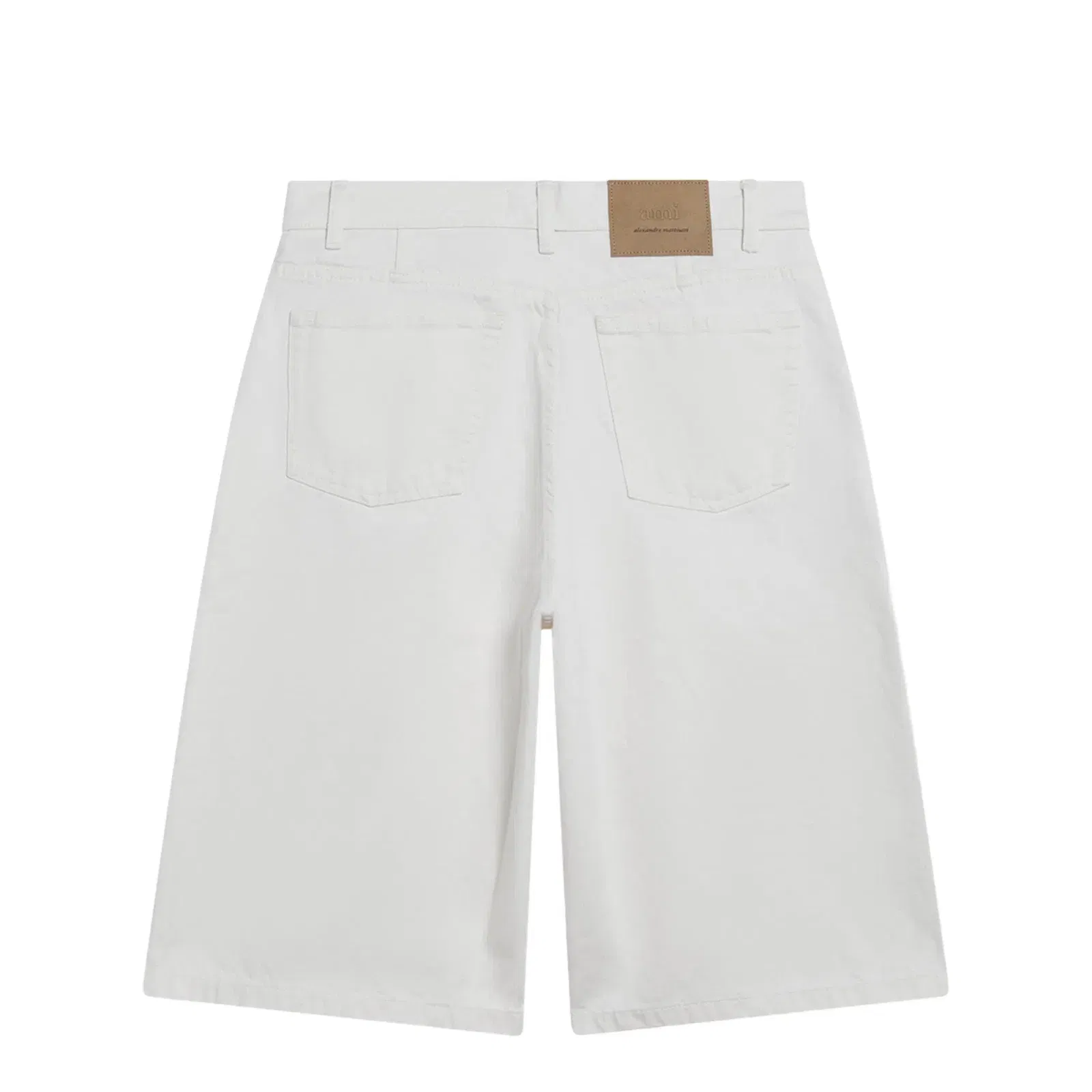 Wide-Fit Cotton Twill Bermuda Shorts In White