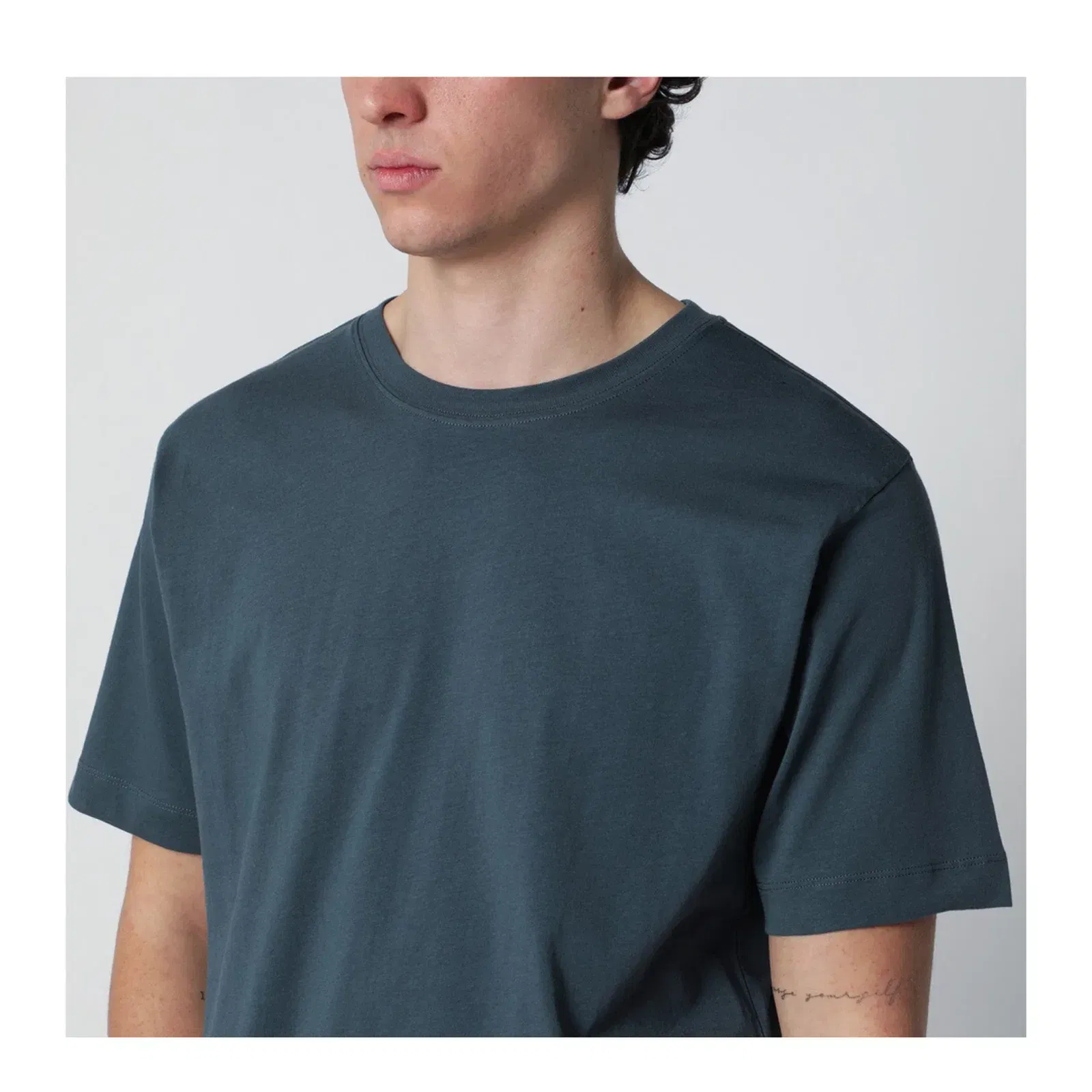 Petrol Green Cotton T-Shirt