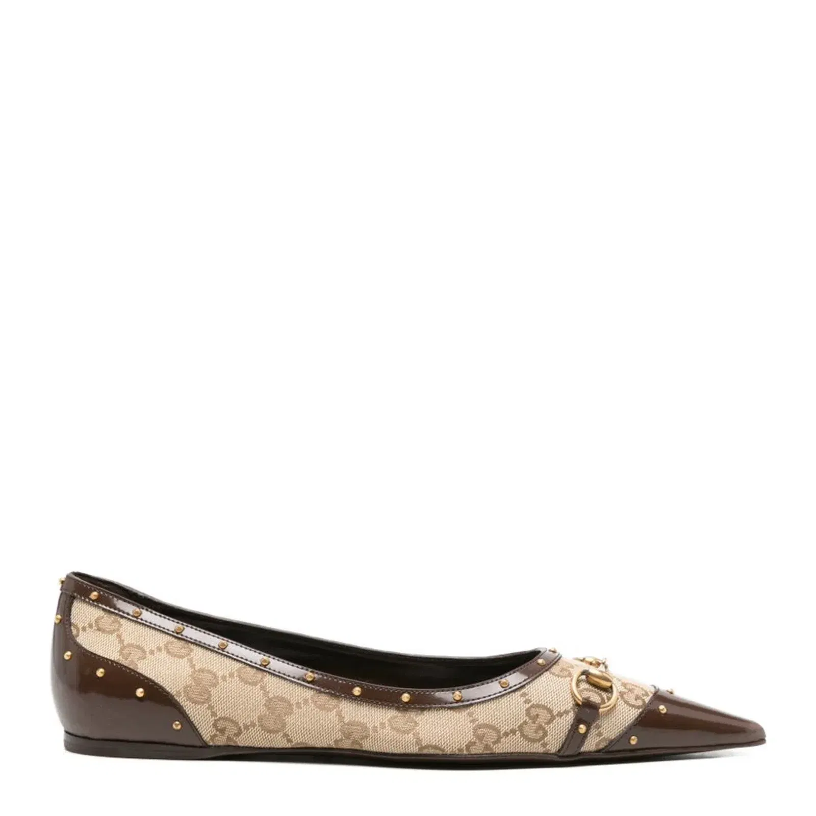 Savoy Ballerina In Sand And Brown Gg Canvas