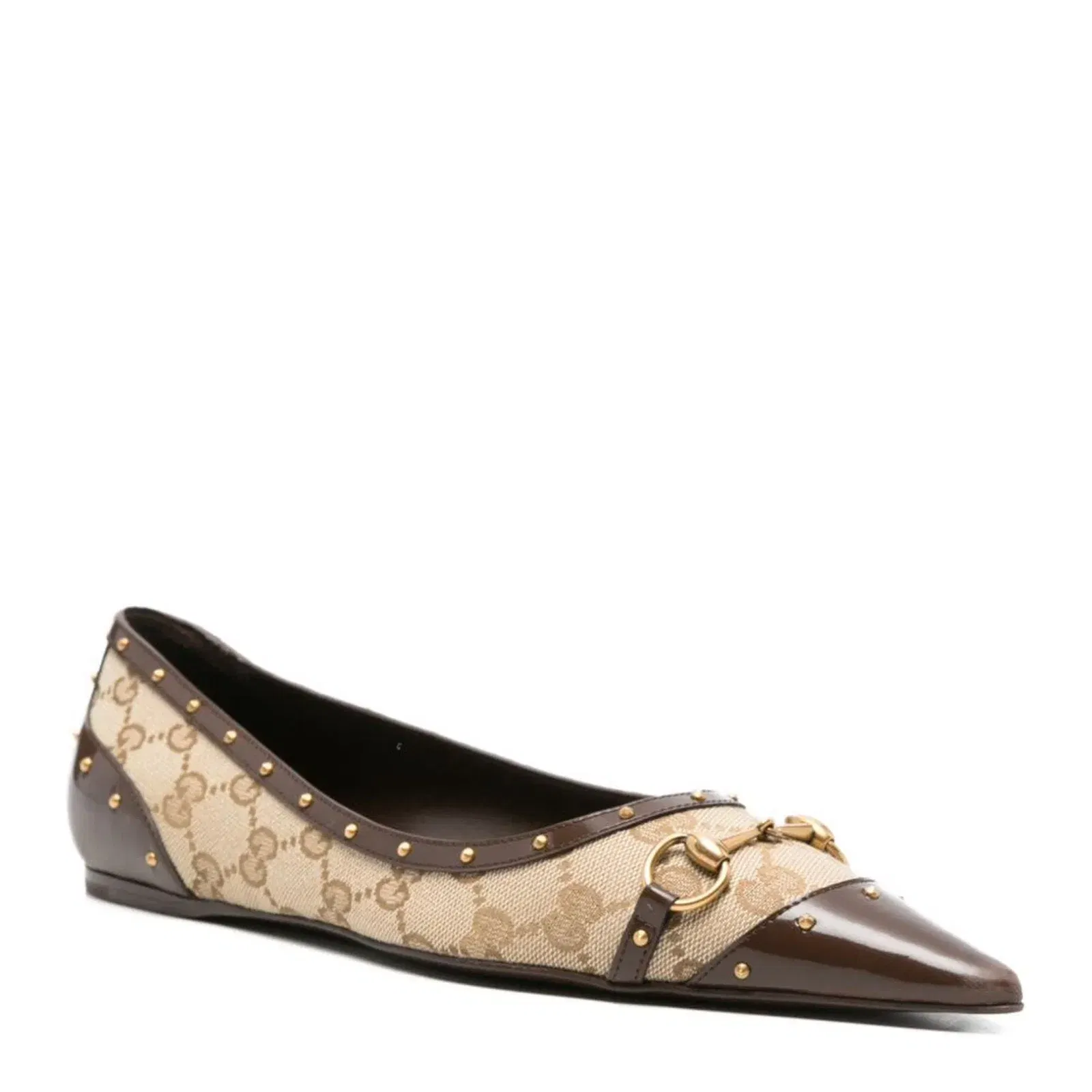 Savoy Ballerina In Sand And Brown Gg Canvas