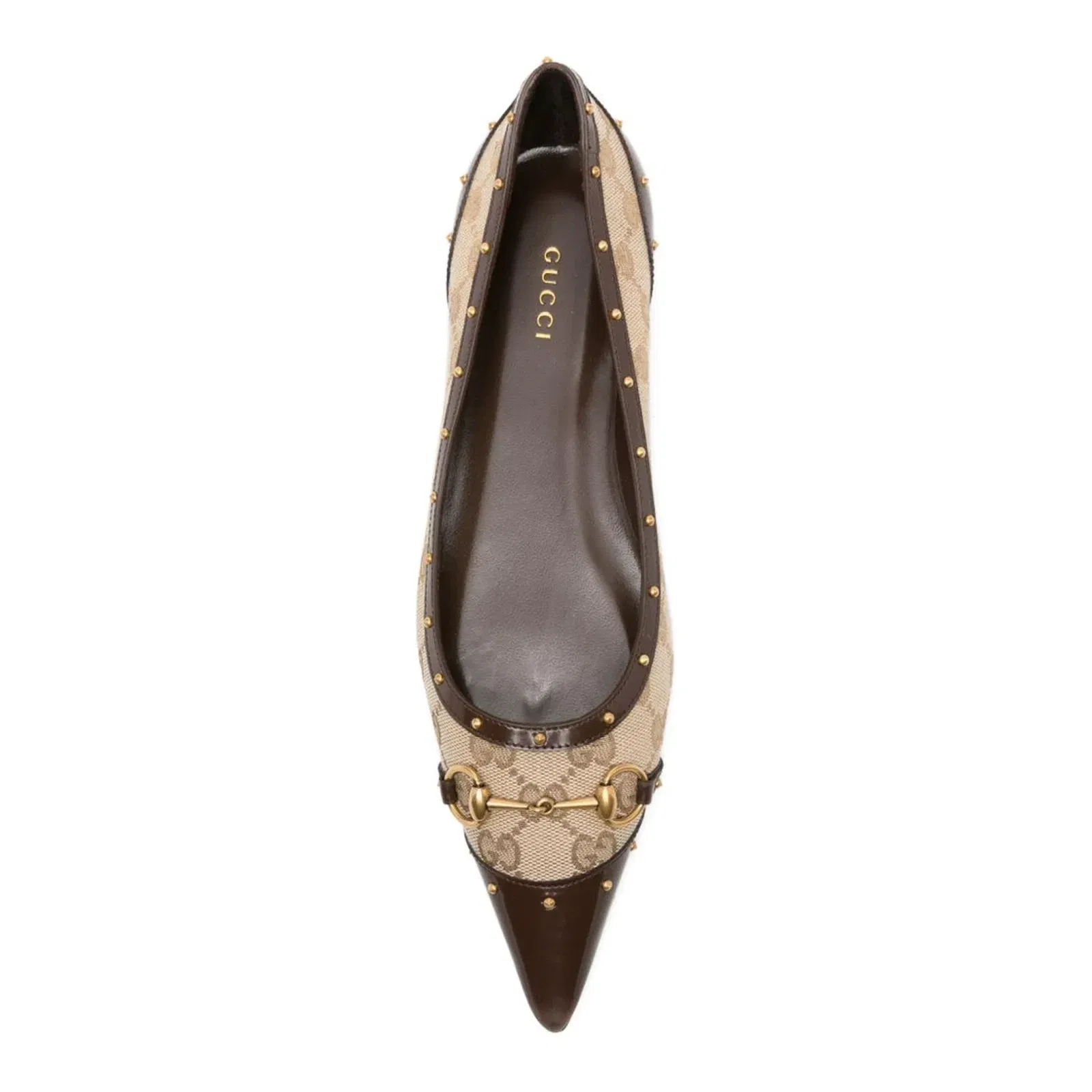 Savoy Ballerina In Sand And Brown Gg Canvas