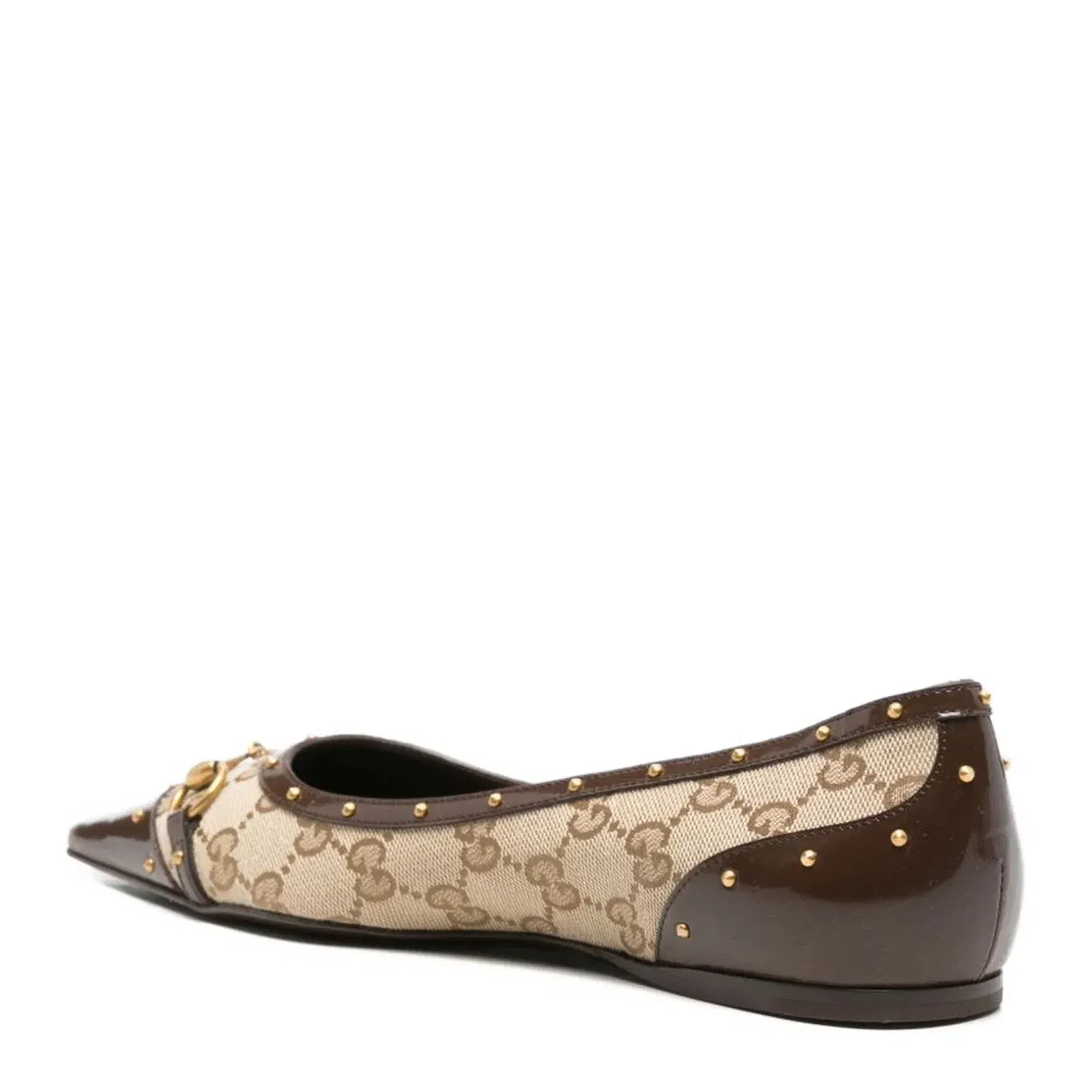 Savoy Ballerina In Sand And Brown Gg Canvas