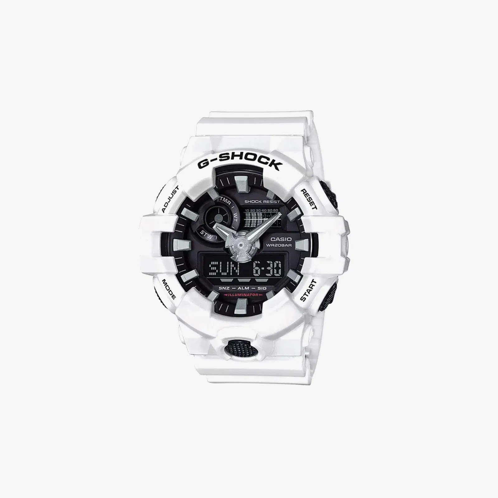 Casio G Shock GA-700-7ACR Quartz Resin Casual Watch White