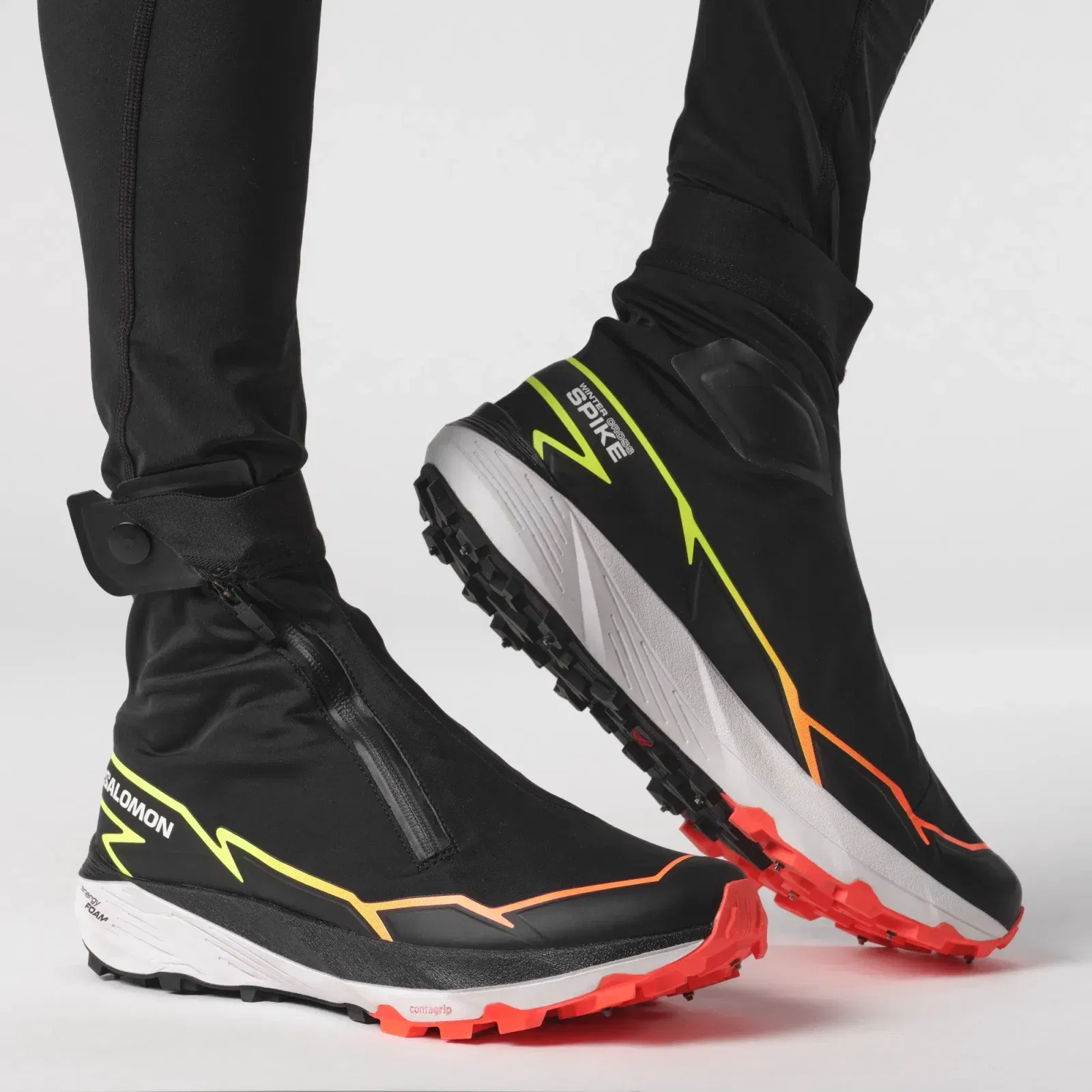 Salomon Winter Cross Spike Trail Running Shoes Black