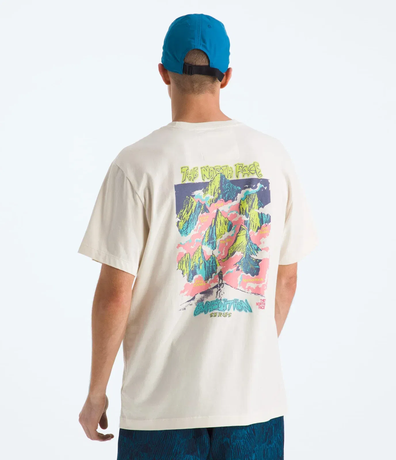 The North Face Men’s TNF™ Essential Expedition Series Short-Sleeve Tee—Graphic White Dune