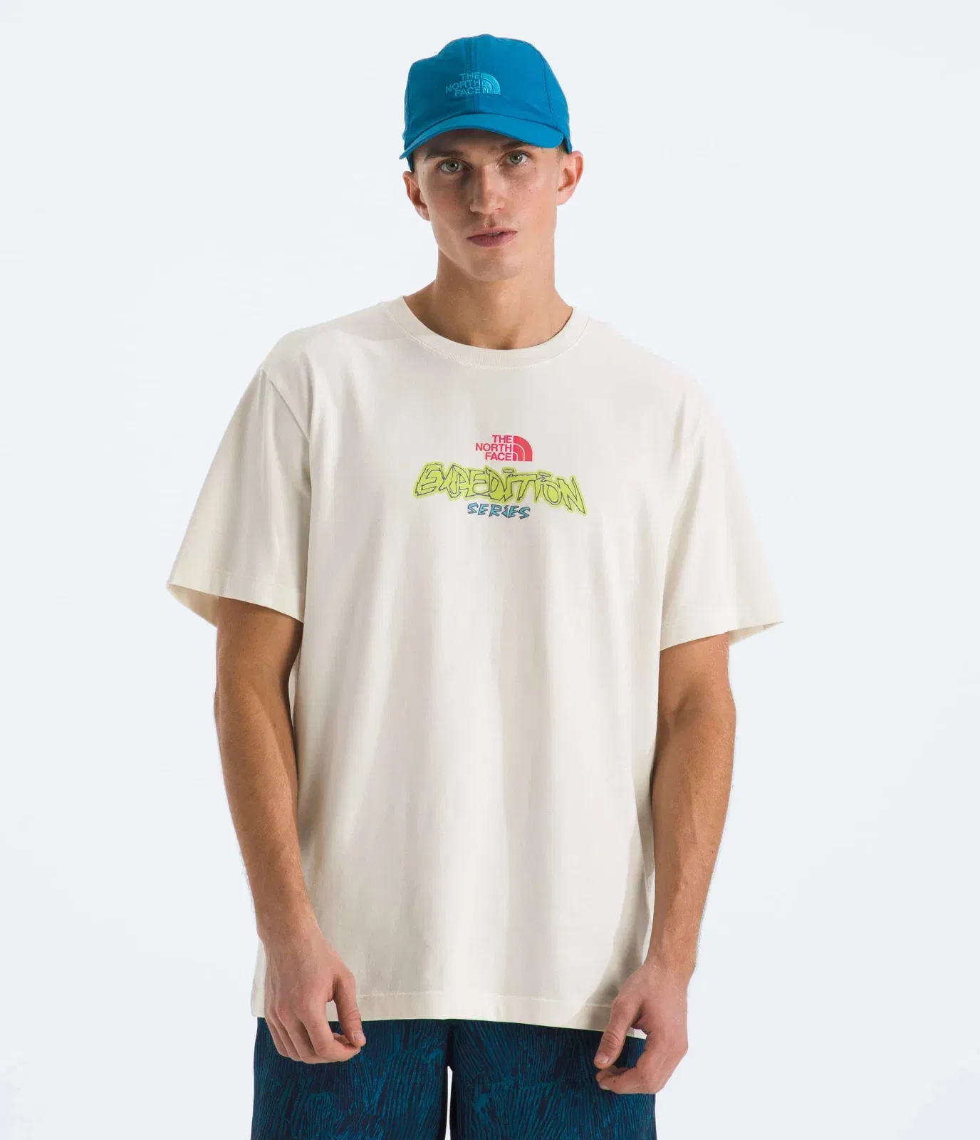 The North Face Men’s TNF™ Essential Expedition Series Short-Sleeve Tee—Graphic White Dune