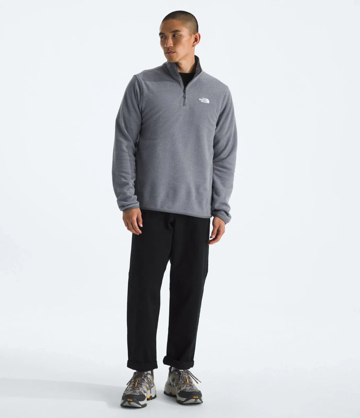 The North Face Men’s Glacier Fleece ¼-Zip Jacket TNF Mid Grey Heather