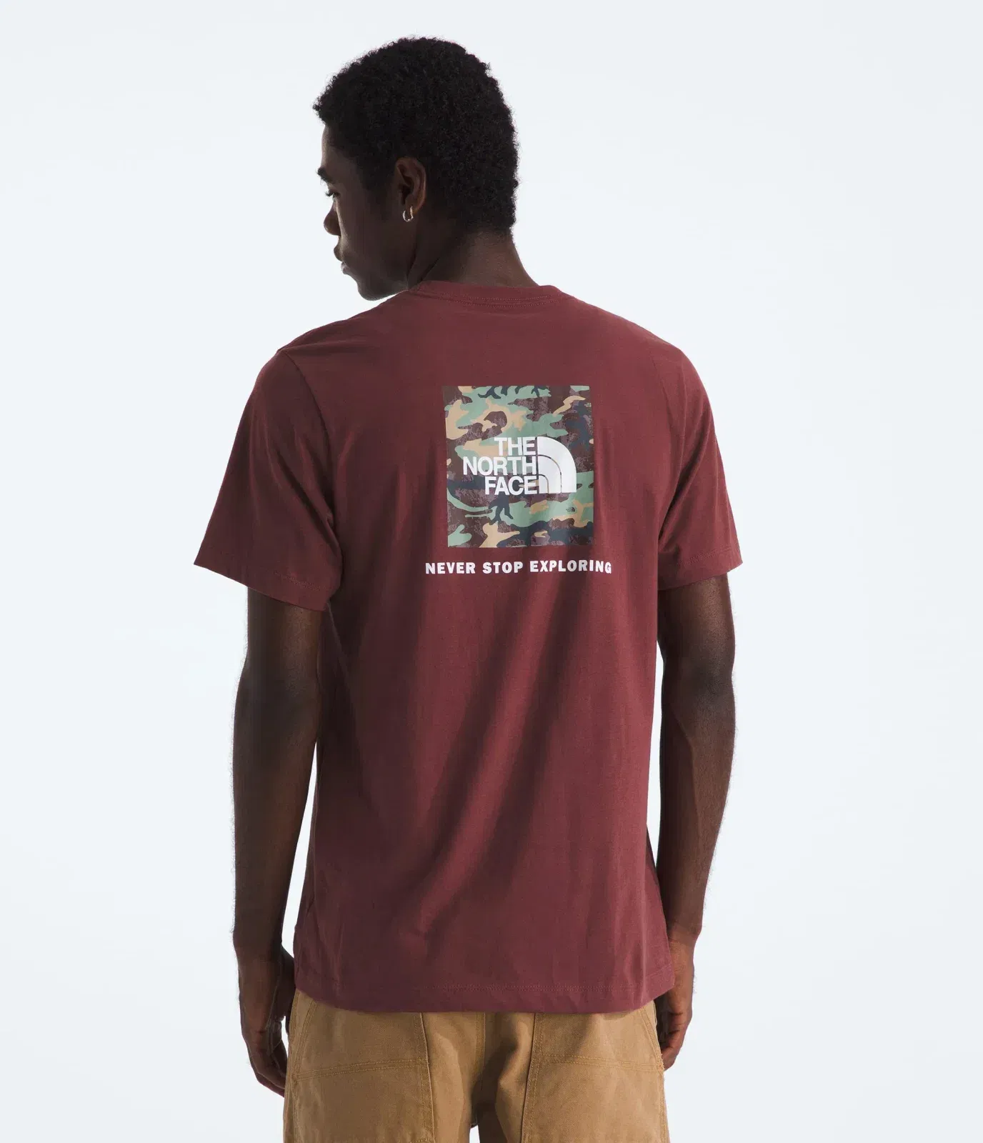 The North Face Men’s Evolution Box Camo Fill Short-Sleeve Tee—Graphic Sumac