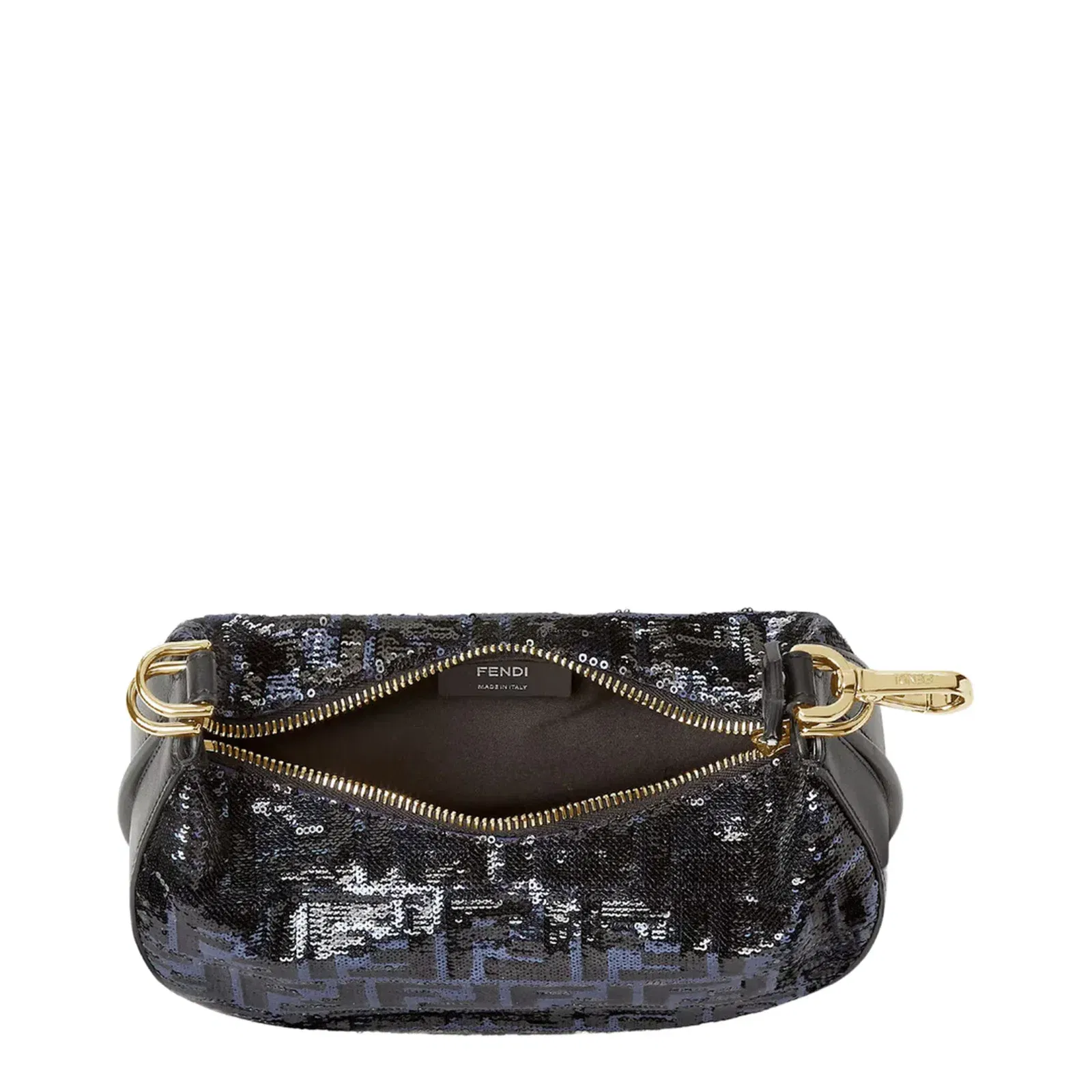 Fendigraphy Mini Sequin Hobo Bag - Blue and Black