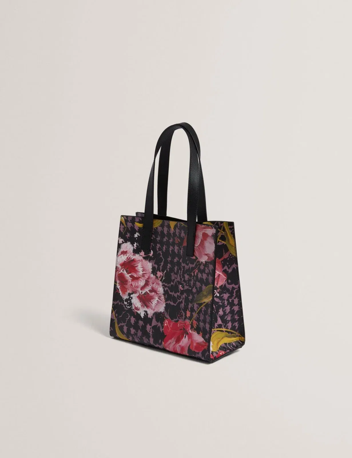 Ted Baker Tuliia Floral Check Pu Small Icon Tote Bag Women's