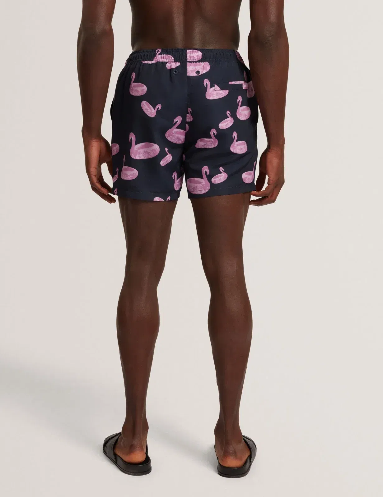 Ted Baker Pomonna Flamingo Print Drawstring Swim Shorts