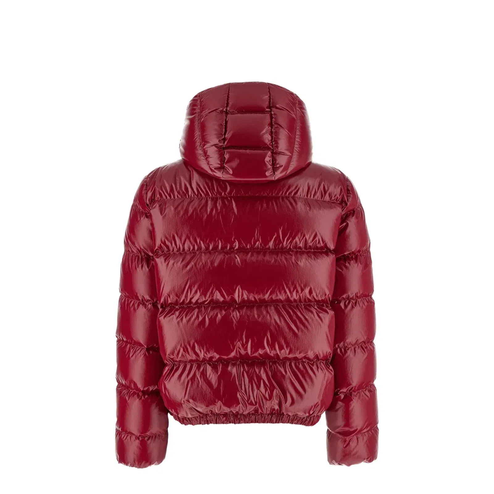 Cherry Pink Andro Hooded Short Down Jacket