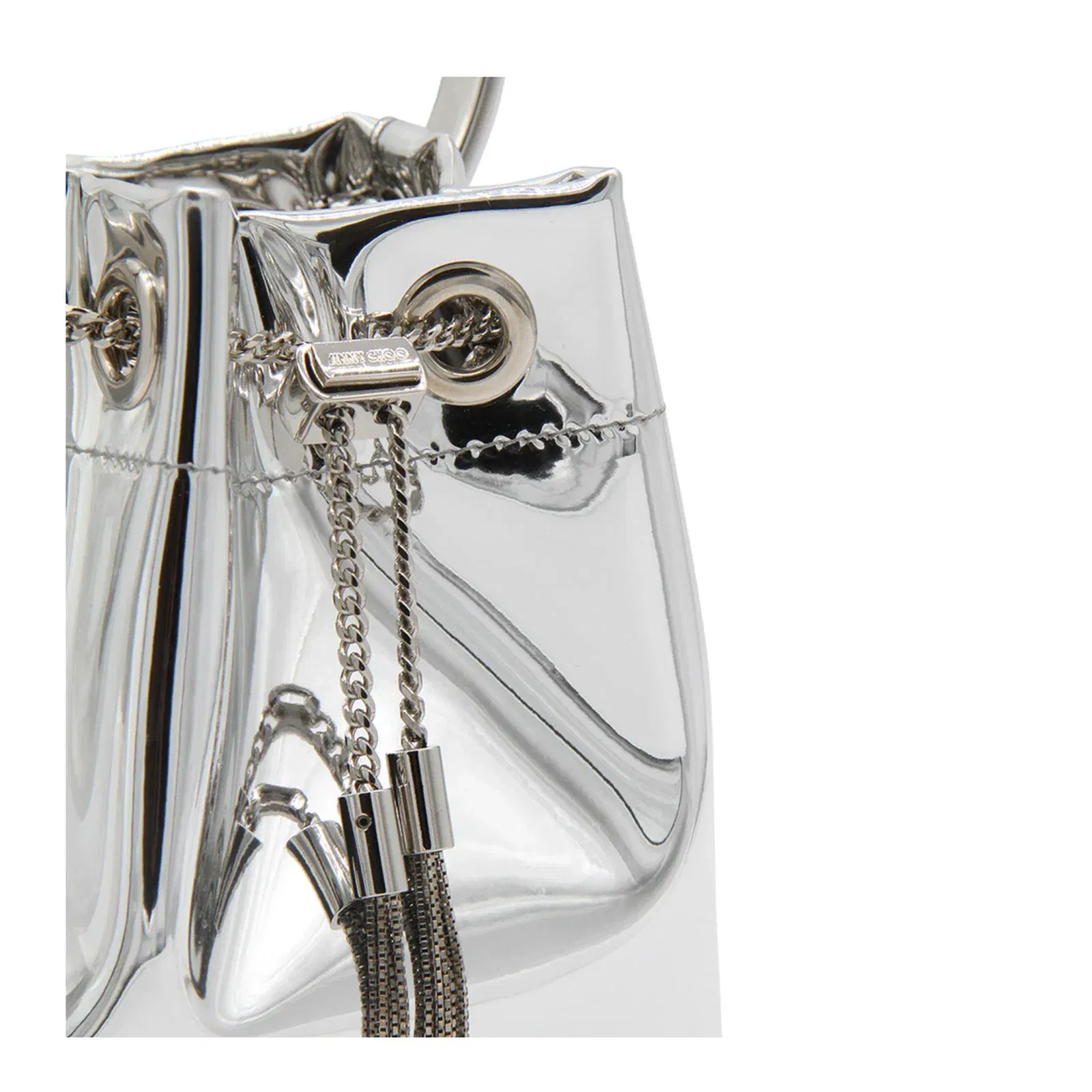 Bon Bon Mirror Fabric Mini Bag - Silver