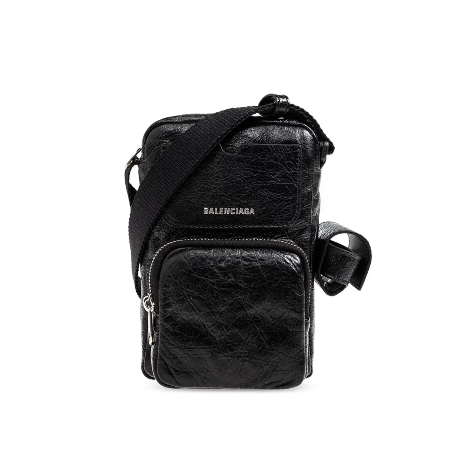 Superbusy Lambskin Crossbody Bag - Black