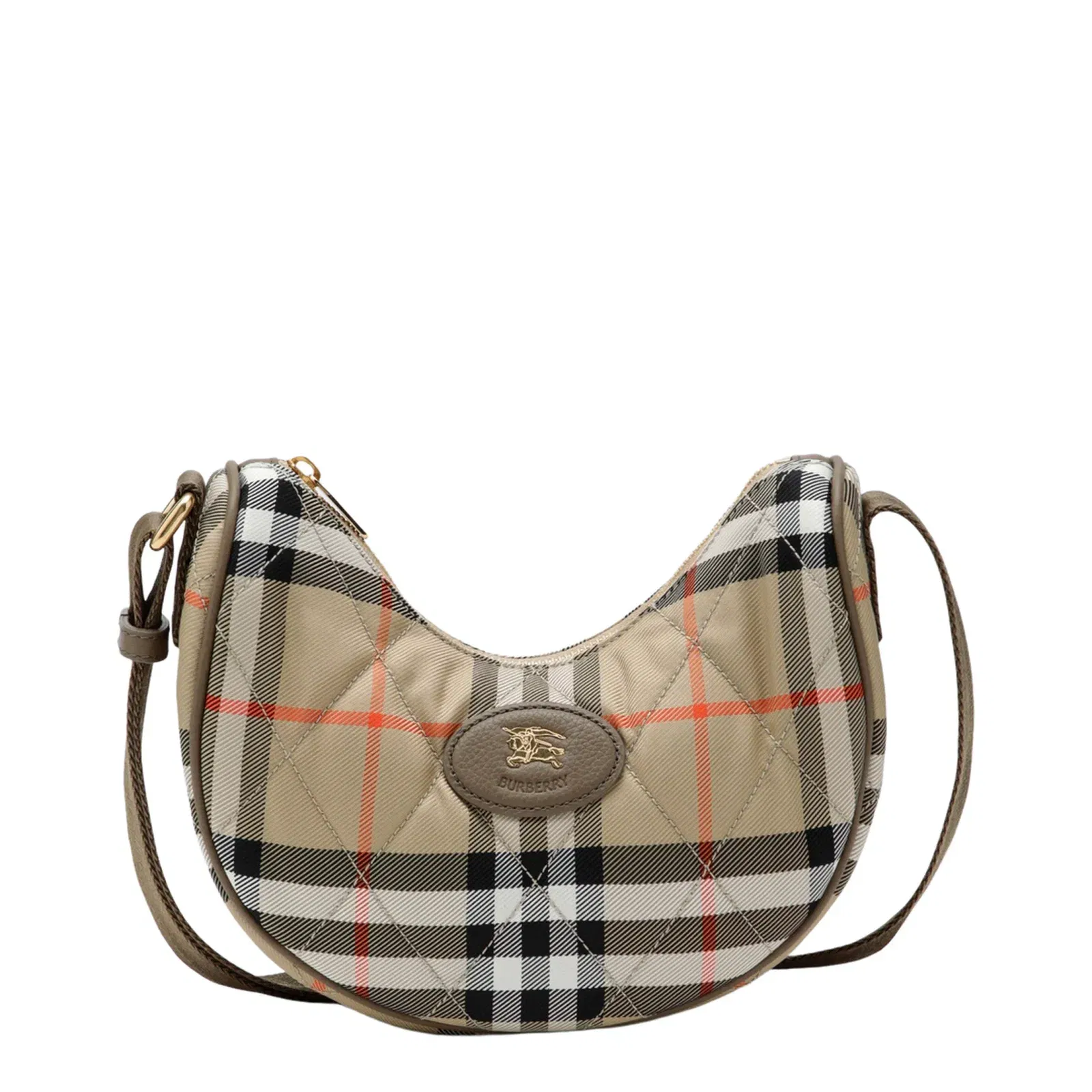 Horseshoe Small Nylon Crossbody - Sand Beige