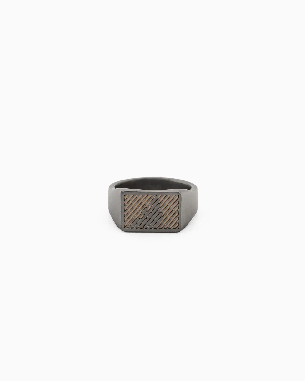 Emporio Armani Two-Tone Stainless Steel Signet Ring