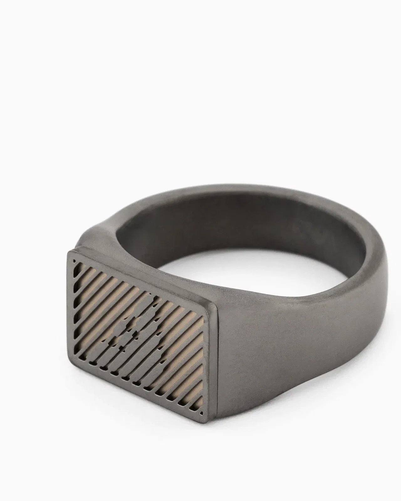 Emporio Armani Two-Tone Stainless Steel Signet Ring