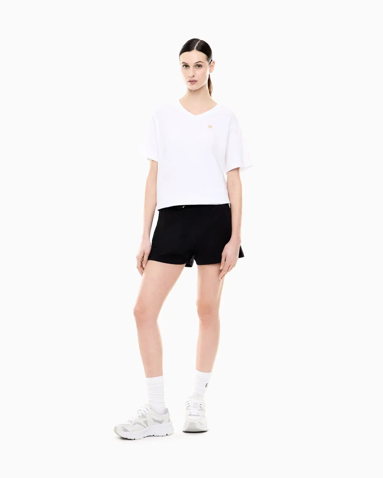 EA7 Cotton fleece jersey shorts with drawstring Core Lady