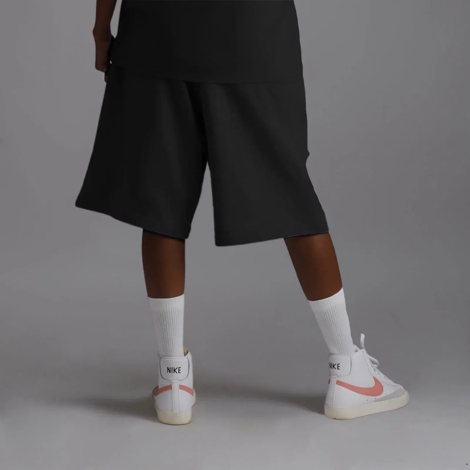 Superkicks | OVER THE KNEE SHORTS { CARBON BLACK